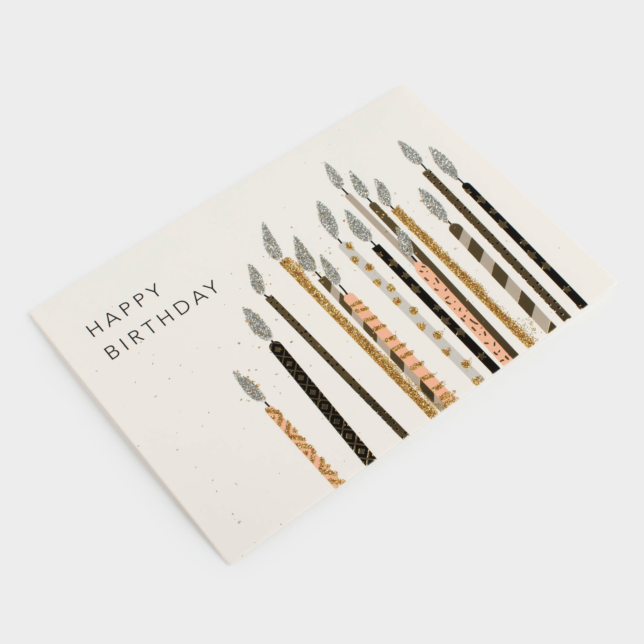 Gift envelope, 12x17 cm, paper, white, Candles, Birthday, image-1