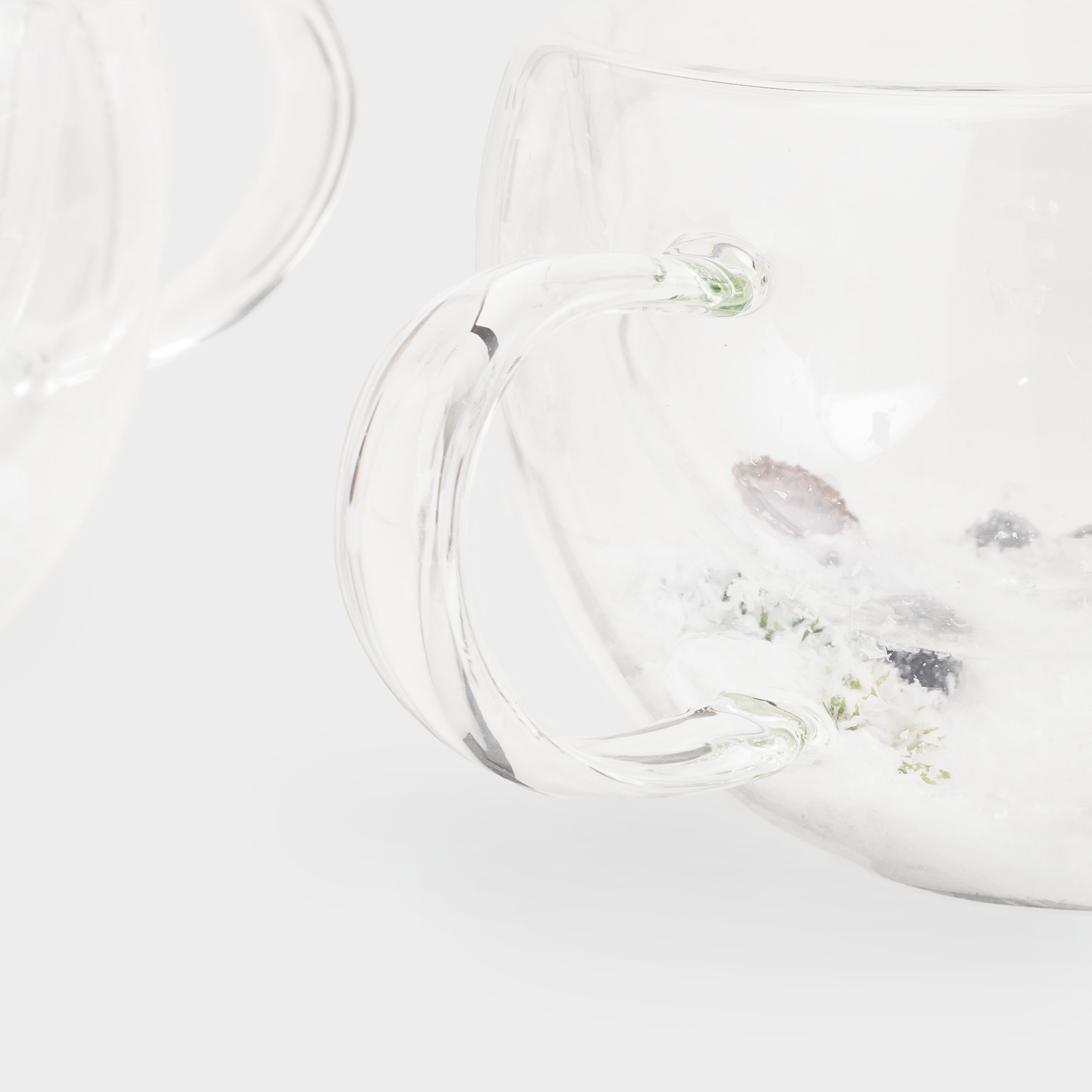 Mug, 280 ml, 2 pcs, B glass, with fir branches, cones and berries inside, Air decor, image-4