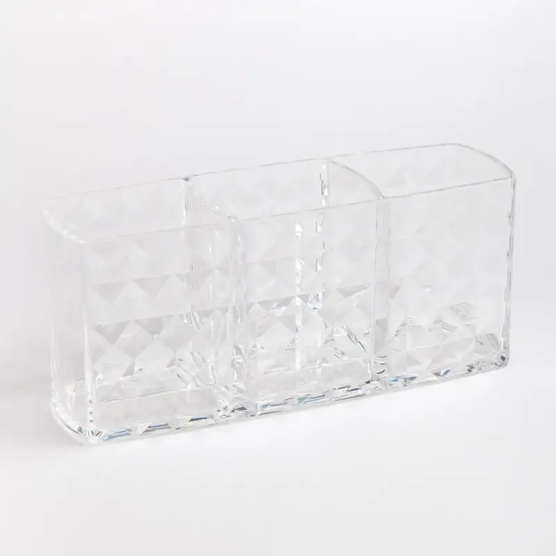 Cosmetics organizer, 19x8 cm, 3 compartments, plastic, Kandy