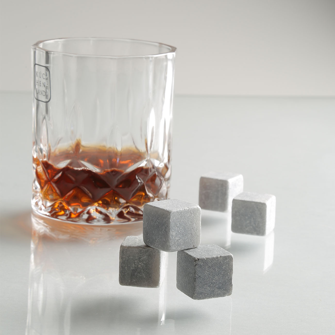 Set of beverage cooling cubes, 16 pr, with tongs, steatite / steel, BAR