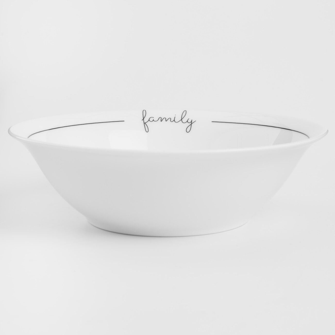 Salad bowl, 17x6 cm, 380 ml, porcelain N, white, Family, Scroll white
