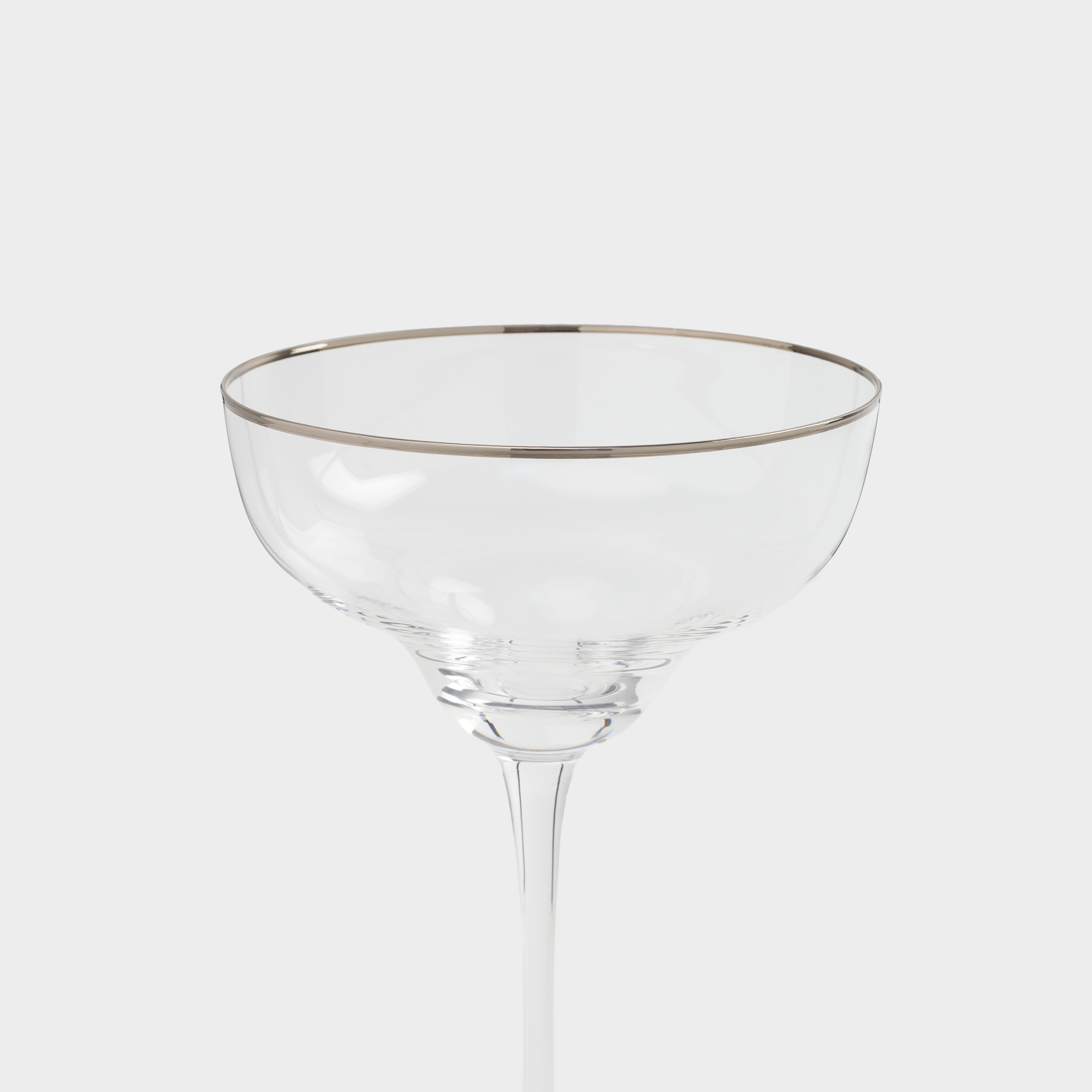 Drinking glass, 250 ml, 2 pcs, glass, with silver edging, Rimini silver, image-7