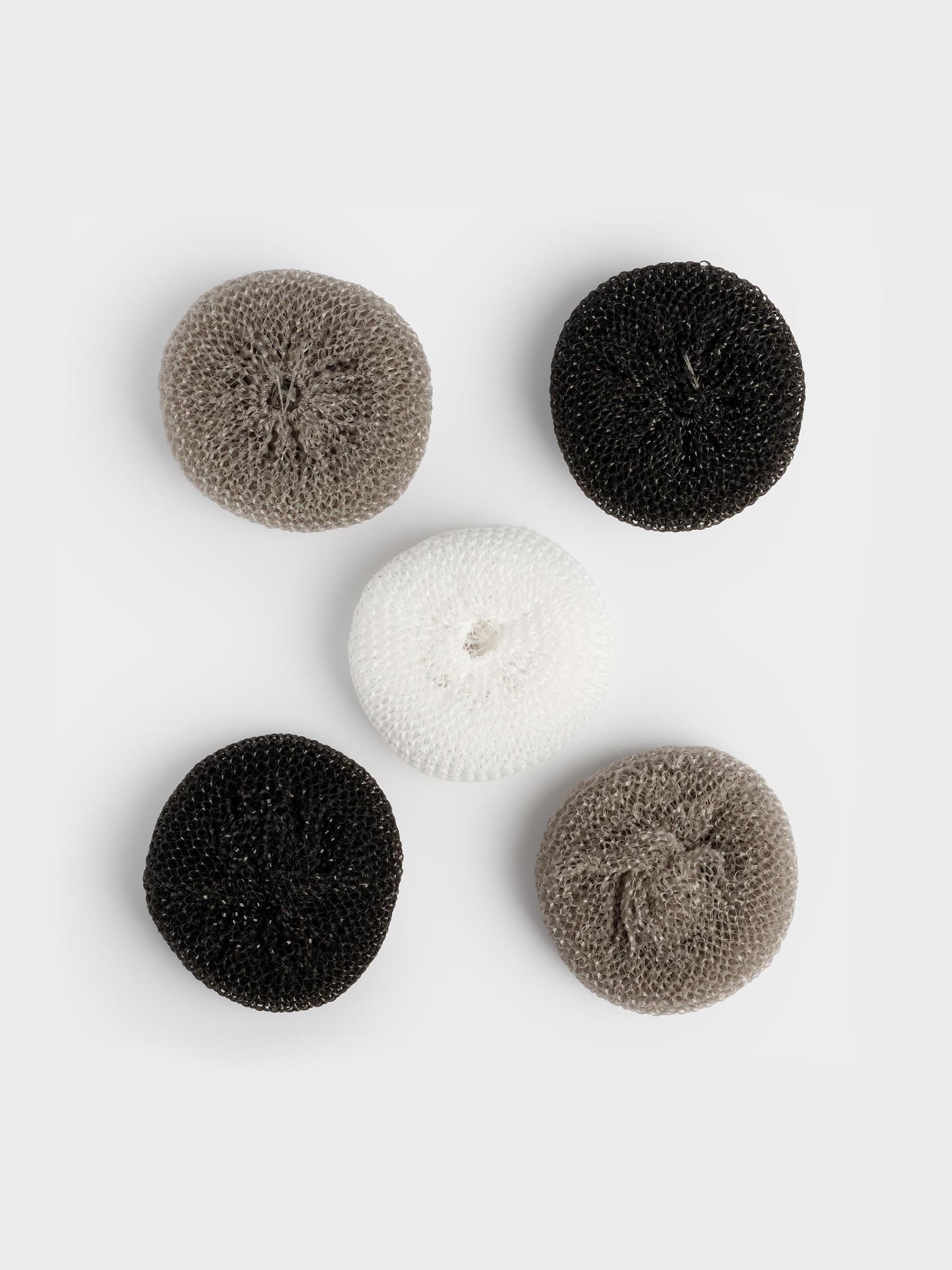 Cleaning sponge, 8 cm, 5 pcs, polypropylene, black/grey / white, Black clean, image-3