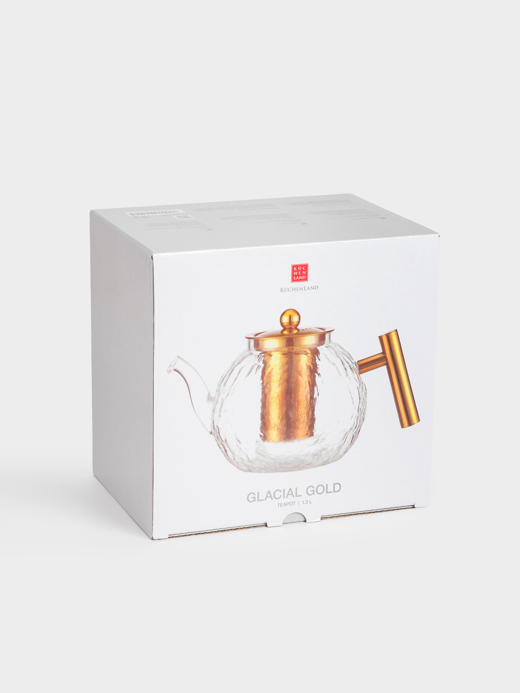 Teapot, 1,4 l, glass B/steel glass, golden, Glacial gold, image-5