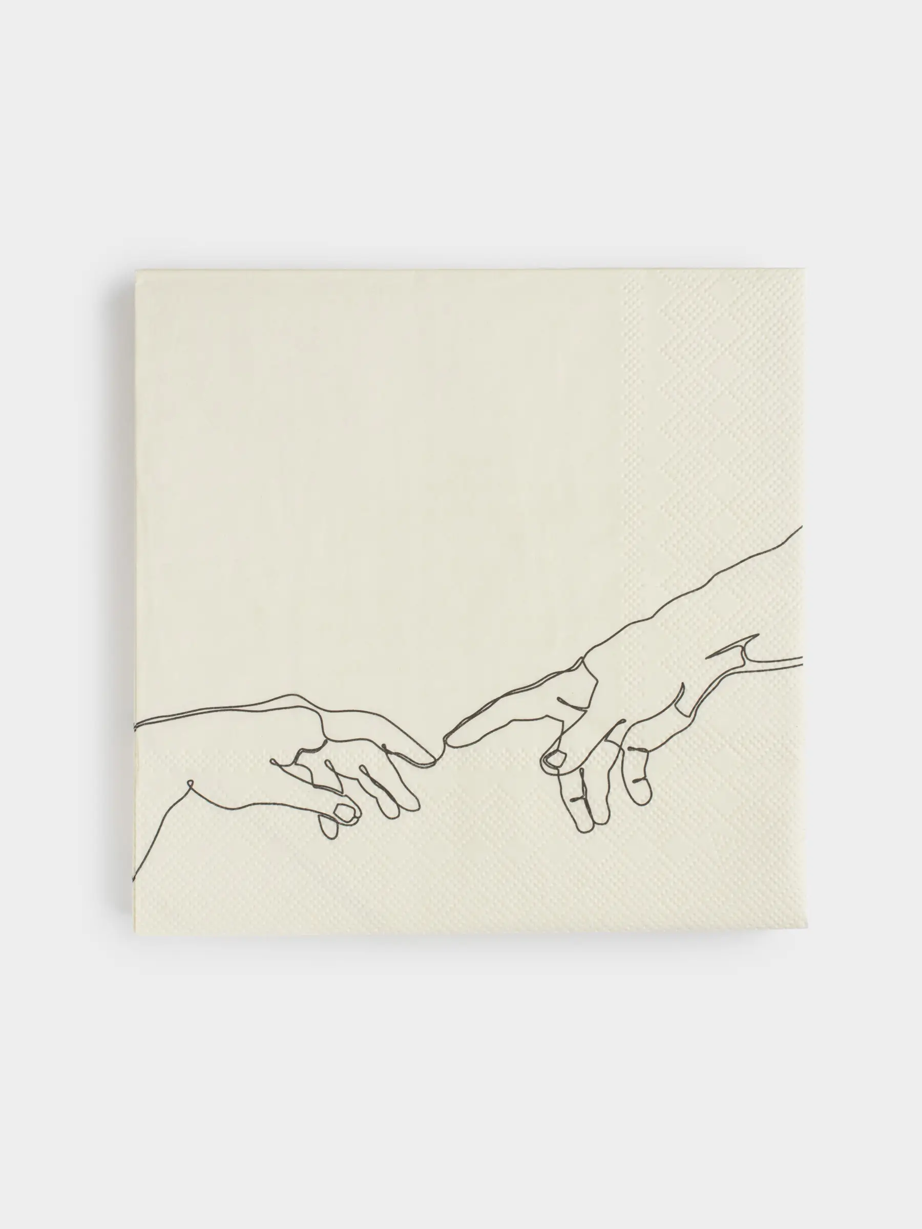 Paper napkins, 33x33 cm, 20 pcs, square, white, Hands, Hand