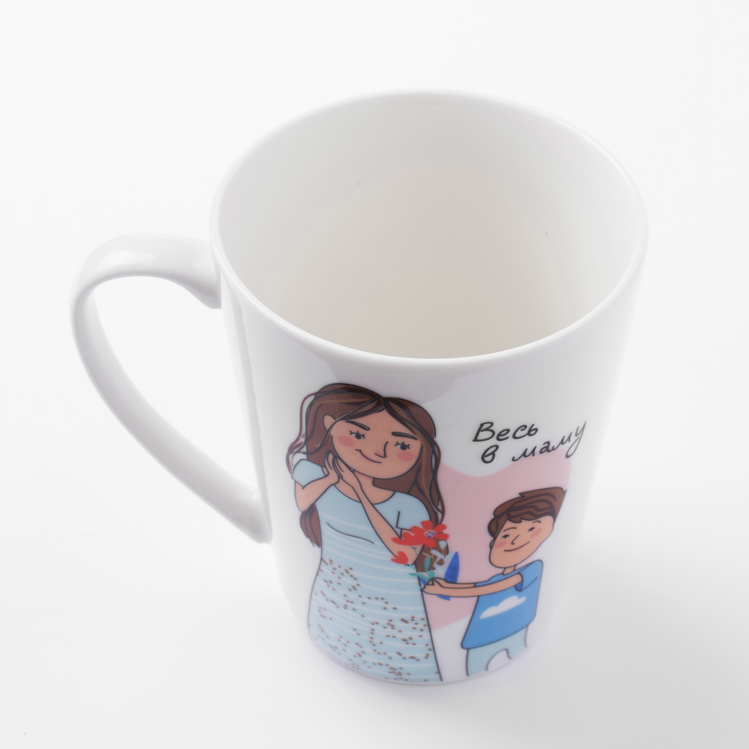 Mug, 420 ml, Porcelain N, white, Mother and son, Family, image-5