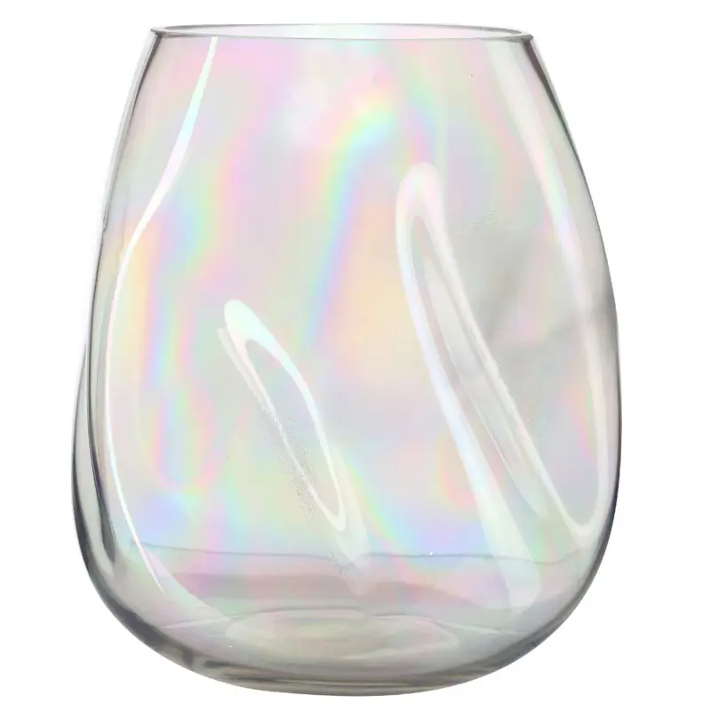 Flower vase, 25 cm, glass, mother of pearl, Cascade