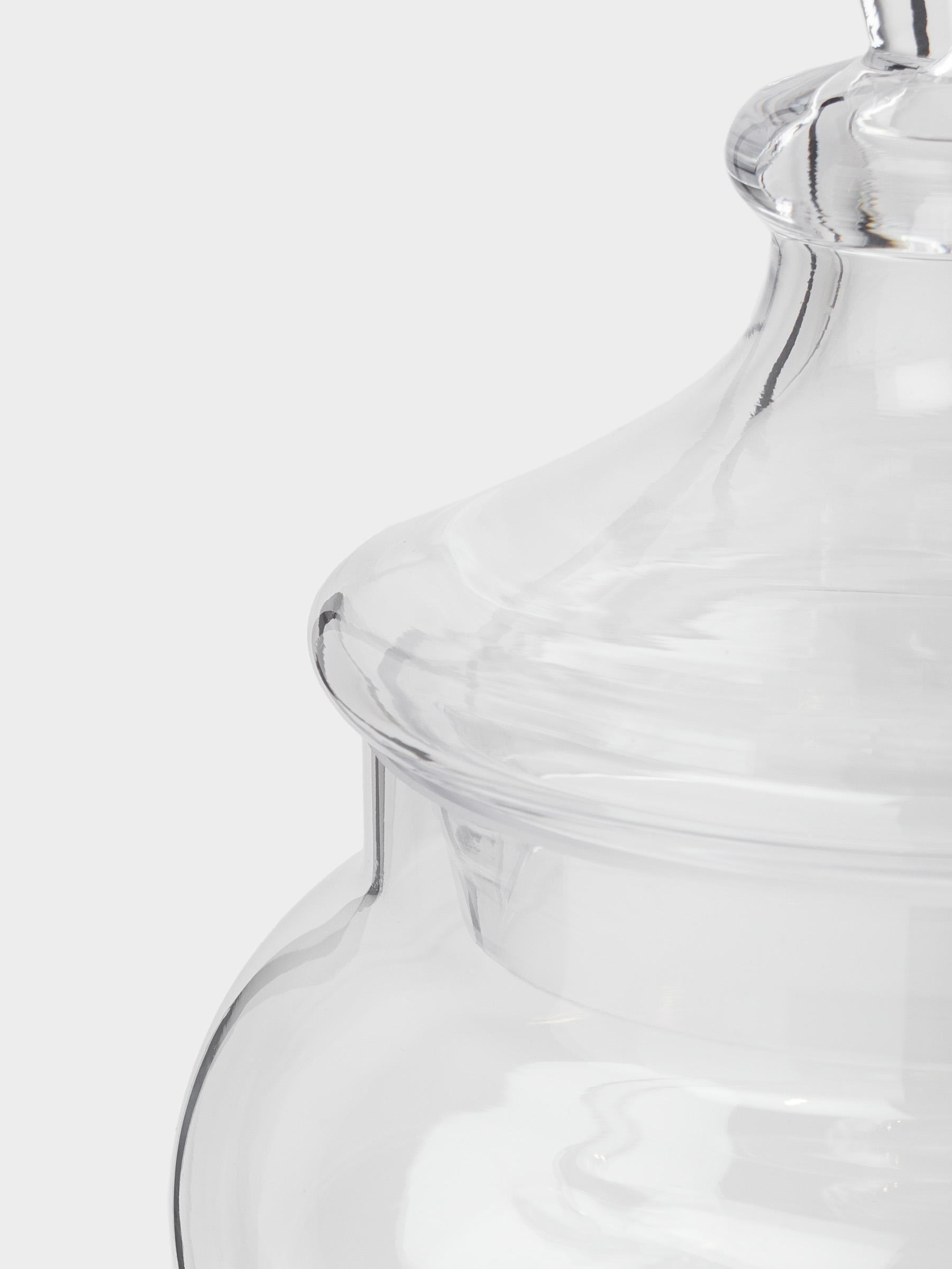 Candy bowl, 26x17 cm, 1,4 l, legged, with lid, glass, Clear