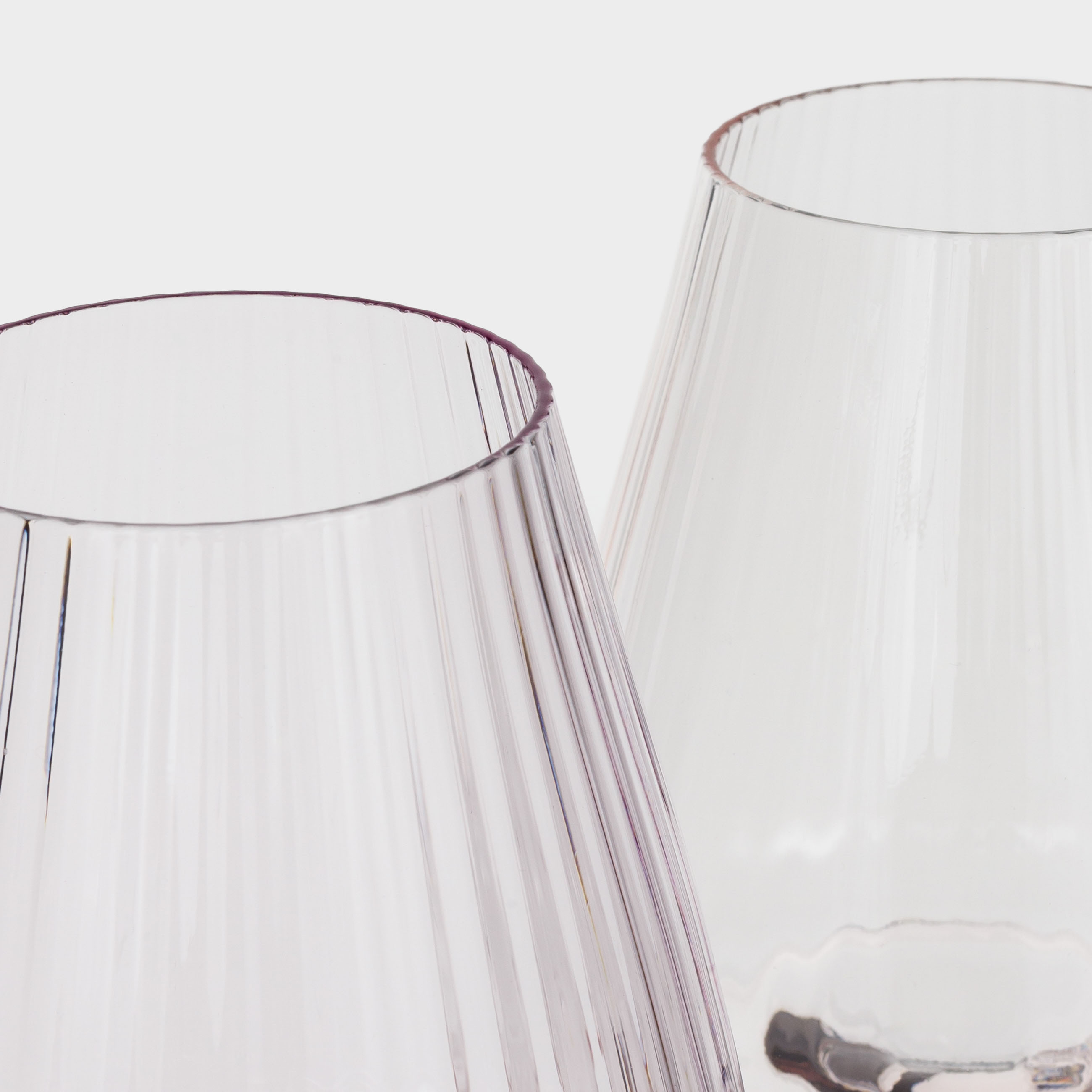 Red wine glass, 480 ml, 2 pcs, glass, purple / pink, Sorento R color, image-5