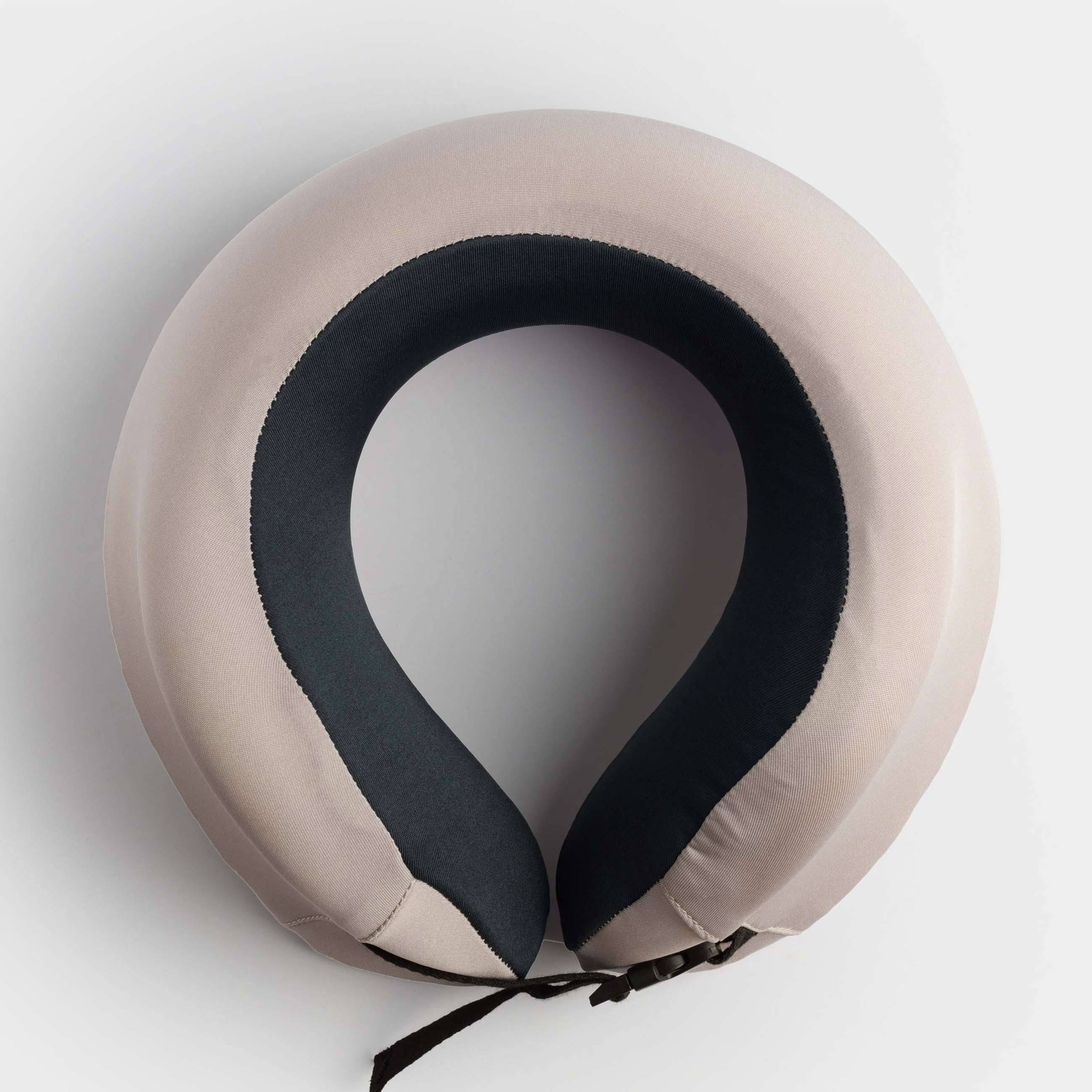Travel pillow, 27 cm, polyester, beige-black, Travel comfort
