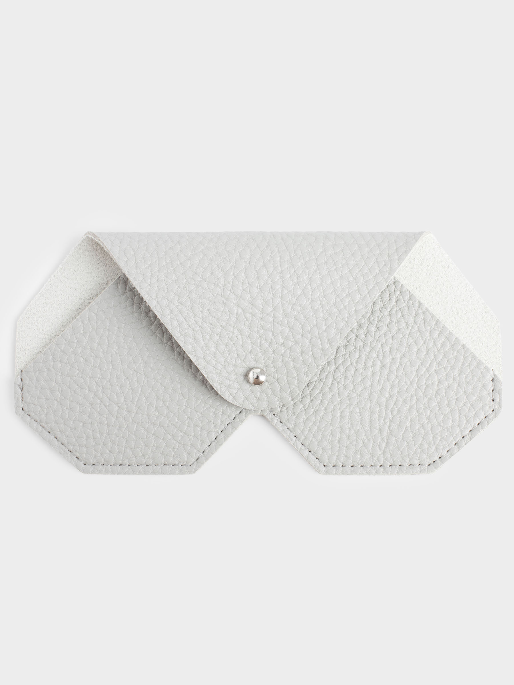 Eyeglass case, 16x8 cm, polyurethane, grey, Memo