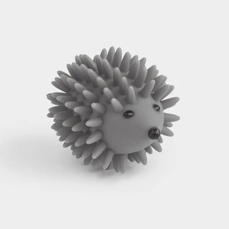 Washing ball, 9 cm, PVC, grey, Hedgehog, Washing ball ,image-0