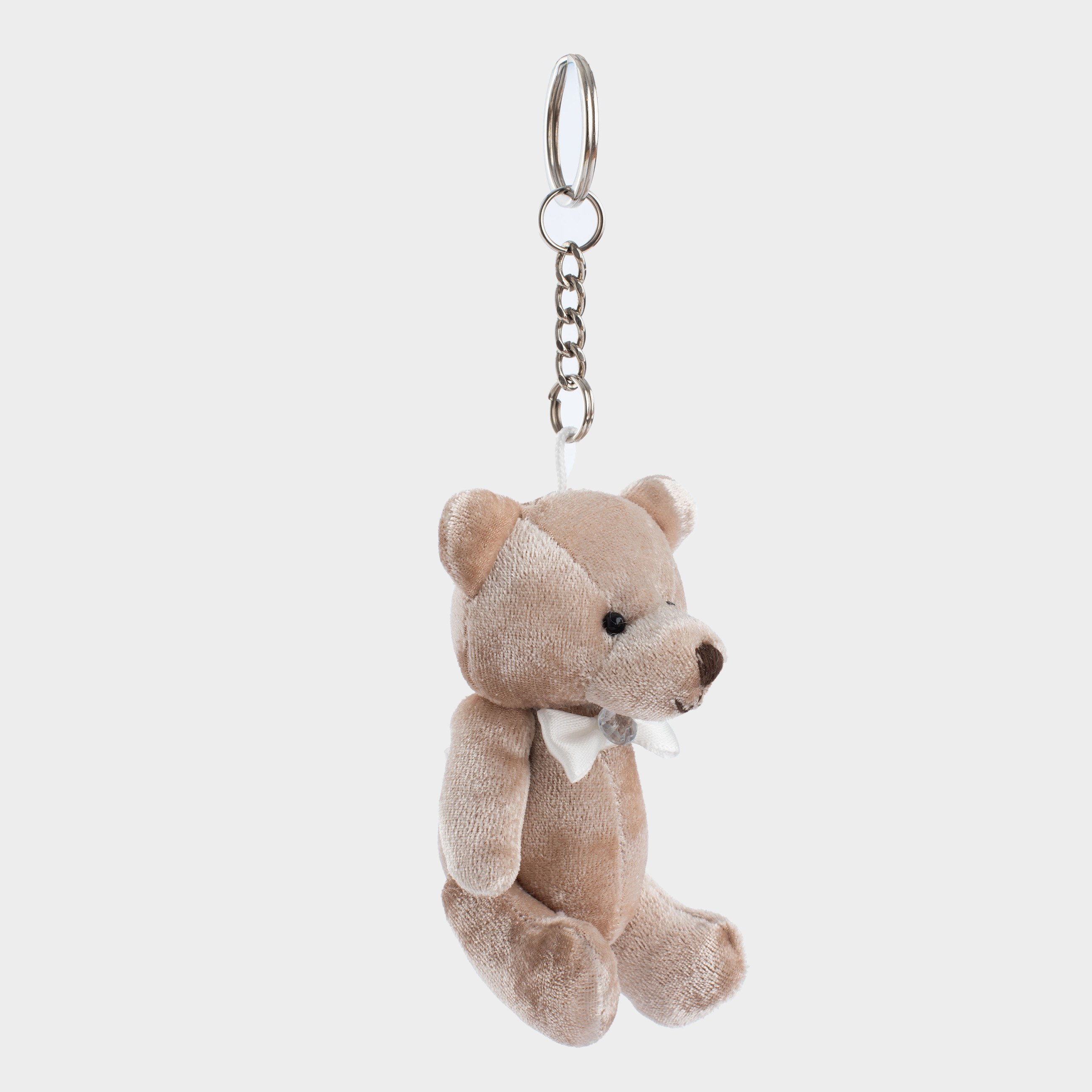 Keychain, 8 cm, soft, with moving paws, polyester / metal, golden, Bear, Bear, image-2