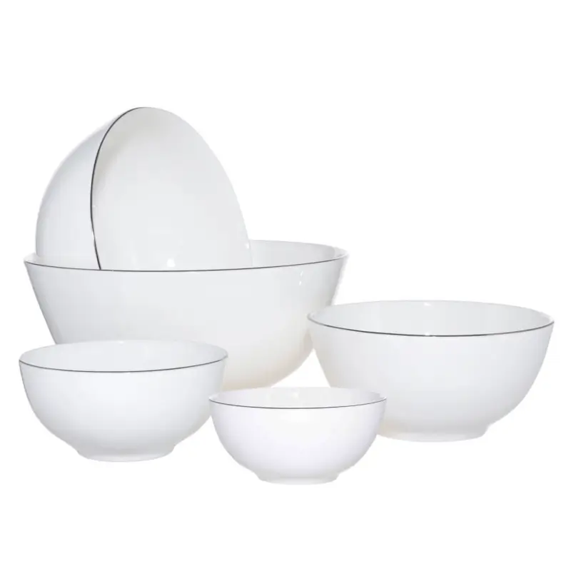 Salad bowl set, 5 pcs, porcelain F, Antarctica
