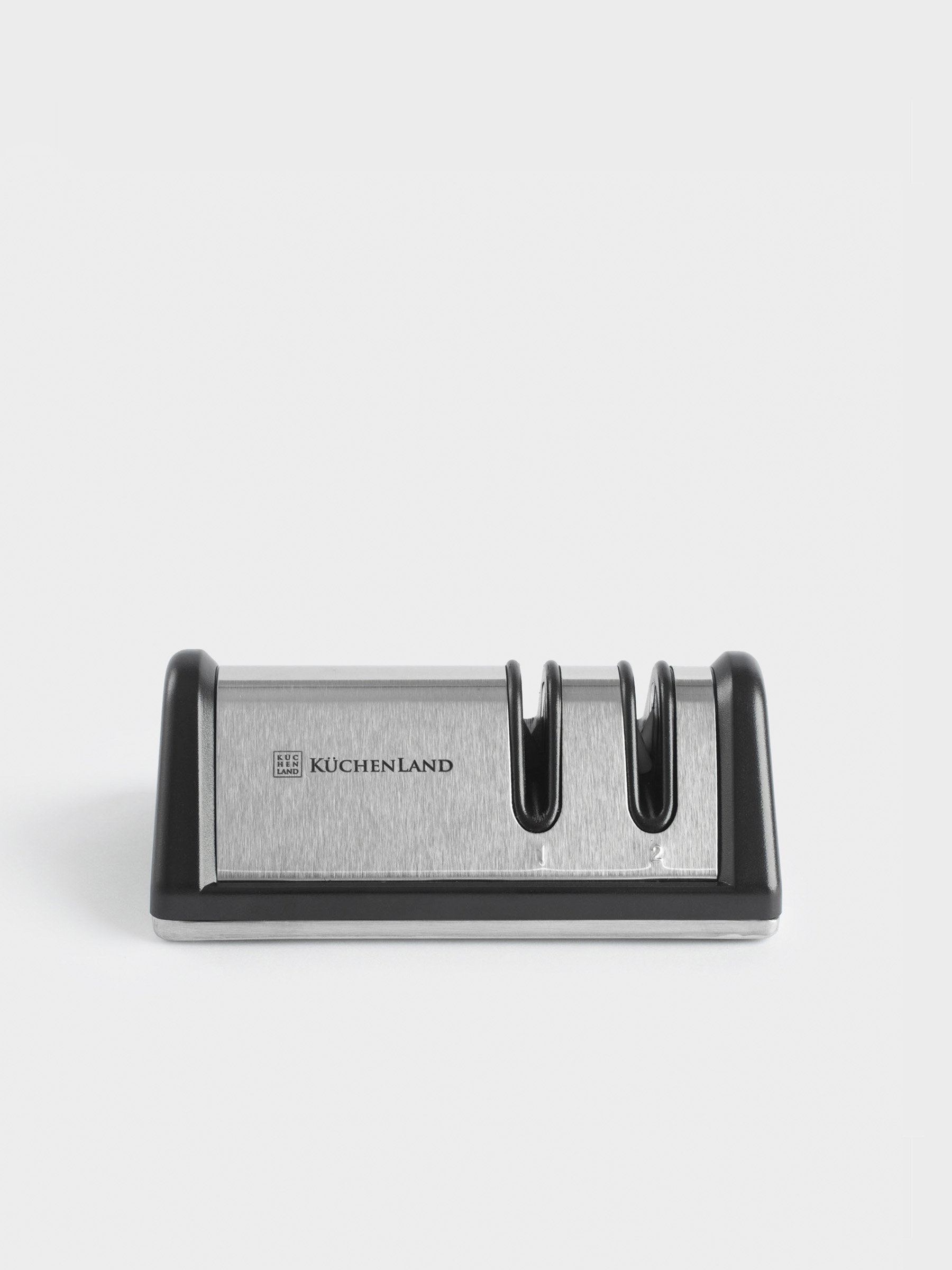 Knife Sharpener, 10 cm, 2-Stage sharpening, black, rhombus shaped, Accessories, image-0