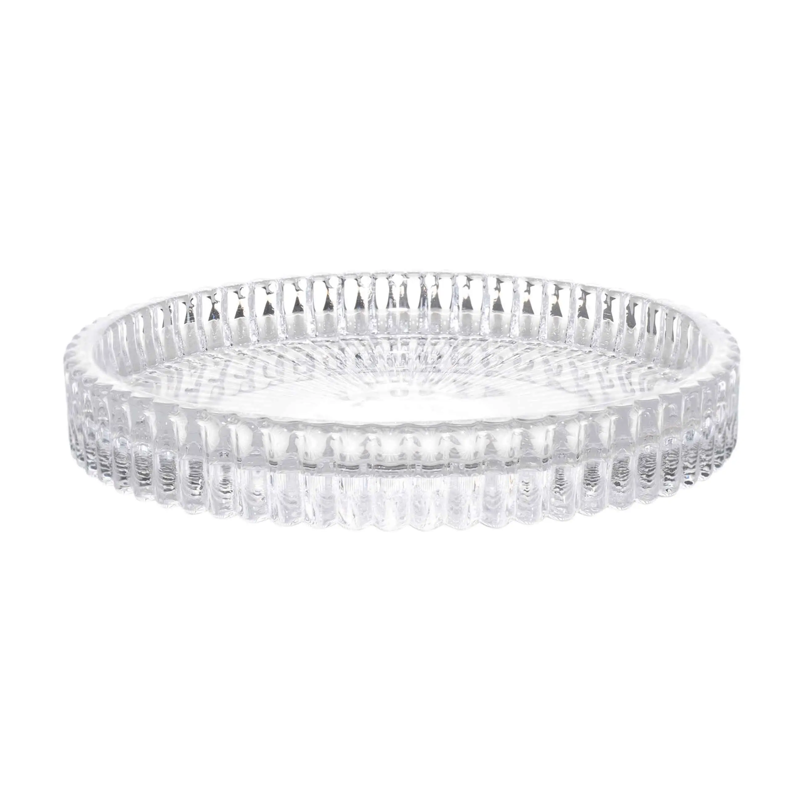 Candle holder, 9 cm, for cylindrical candle, glass, Ribby, image-0