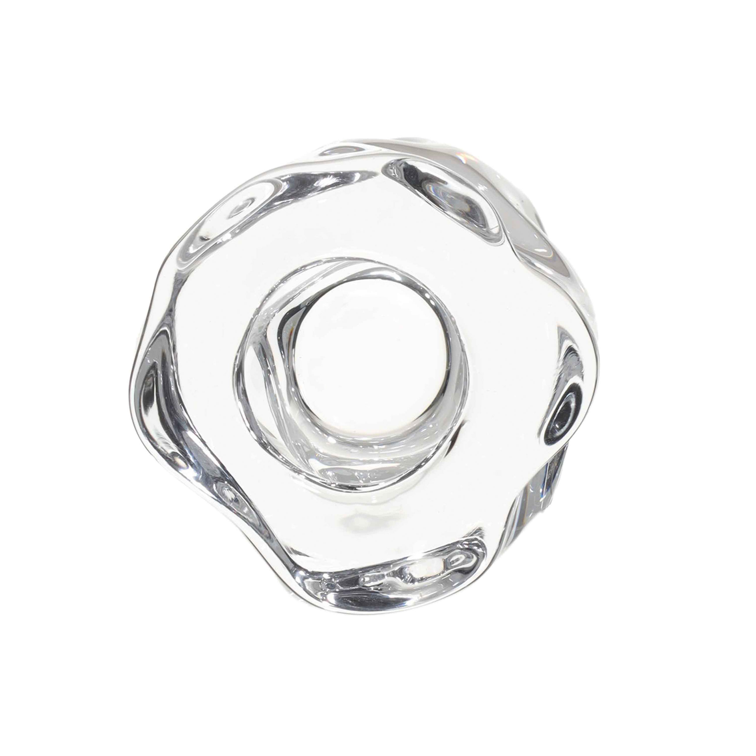 Candle holder, 4 cm, for a thin candle, glass, Concave, image-2