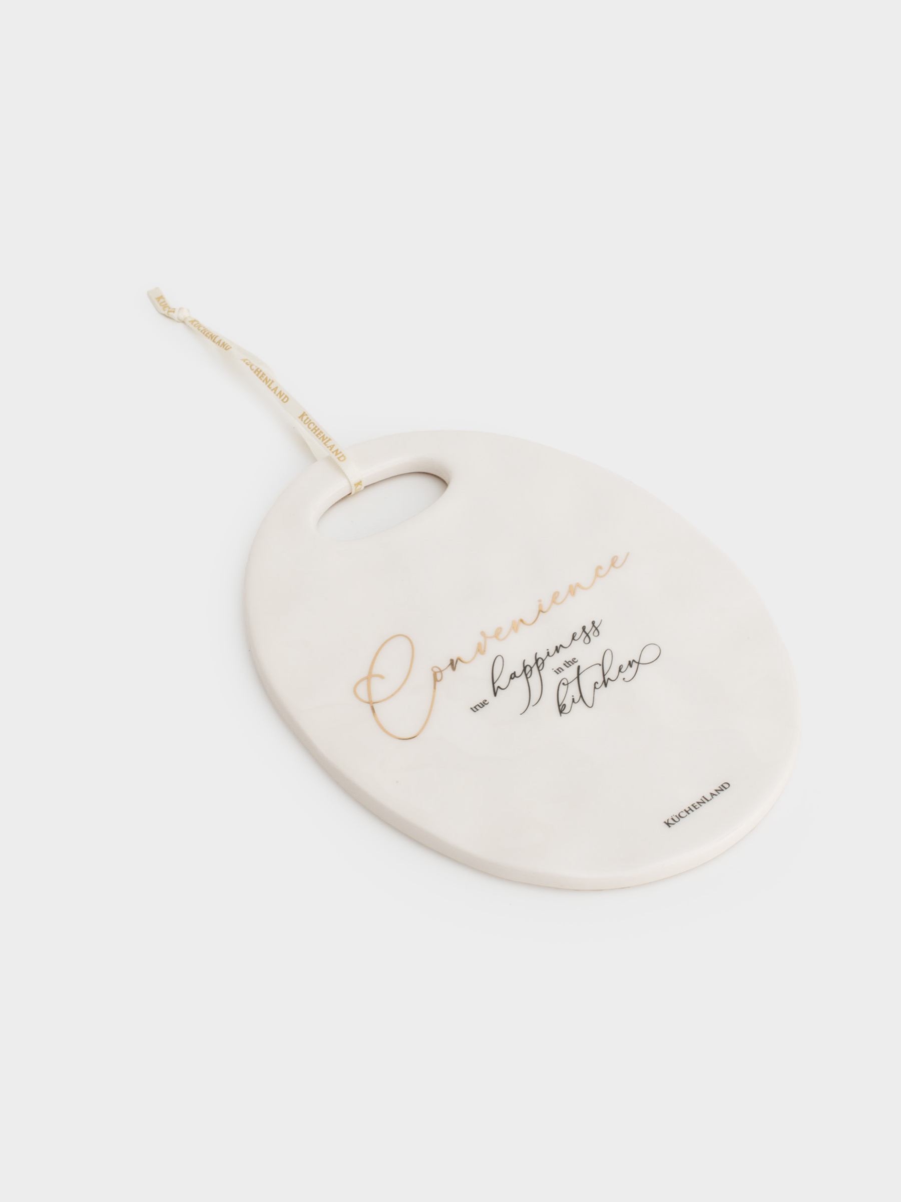 Hot trivet, 15x20 cm, ceramic, oval, milky, Crumpled effect, Crumple kitchen, image-3