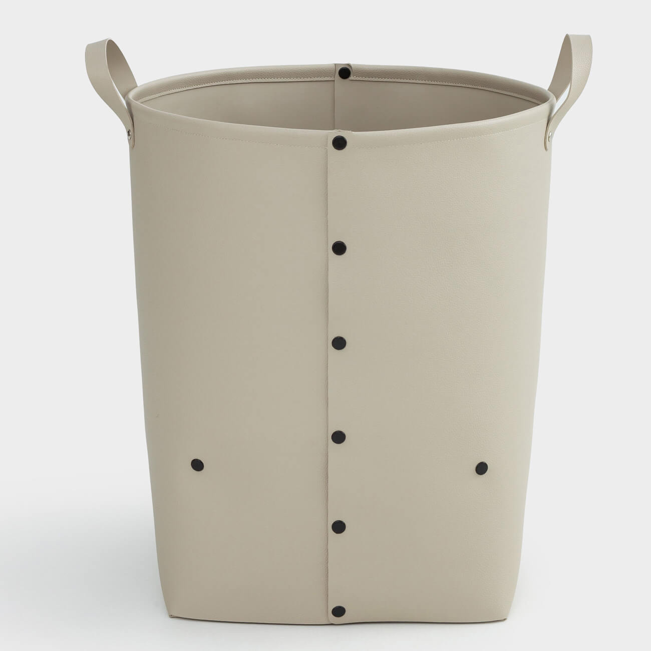 Storage bag, 30x30x45 cm, with handles, PU leather, Rectangular, Beige, Rock