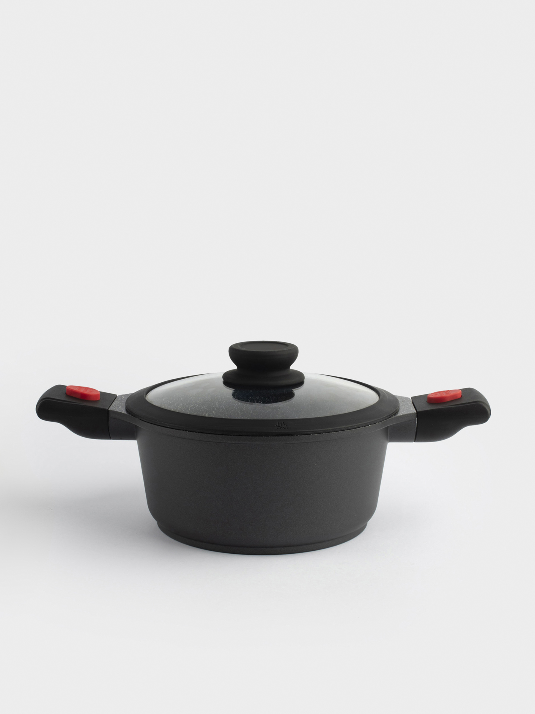 Pot, 20 cm, 2.5 l, with lid, removable handles, coated, aluminum, Solution Red 2, image-0