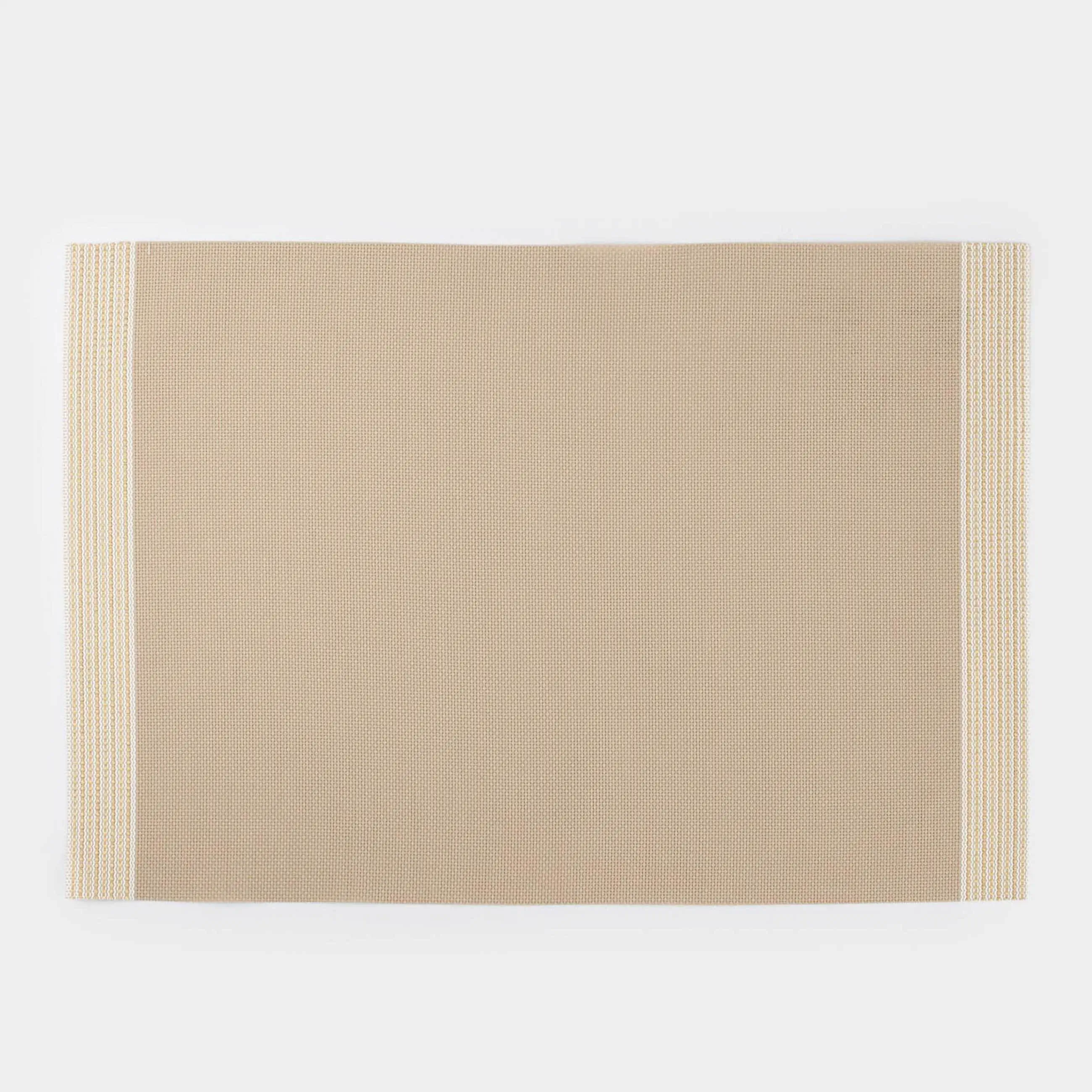 Placemat, 30x45 cm, PVC, rectangular, white-sand, Stripes, Solid