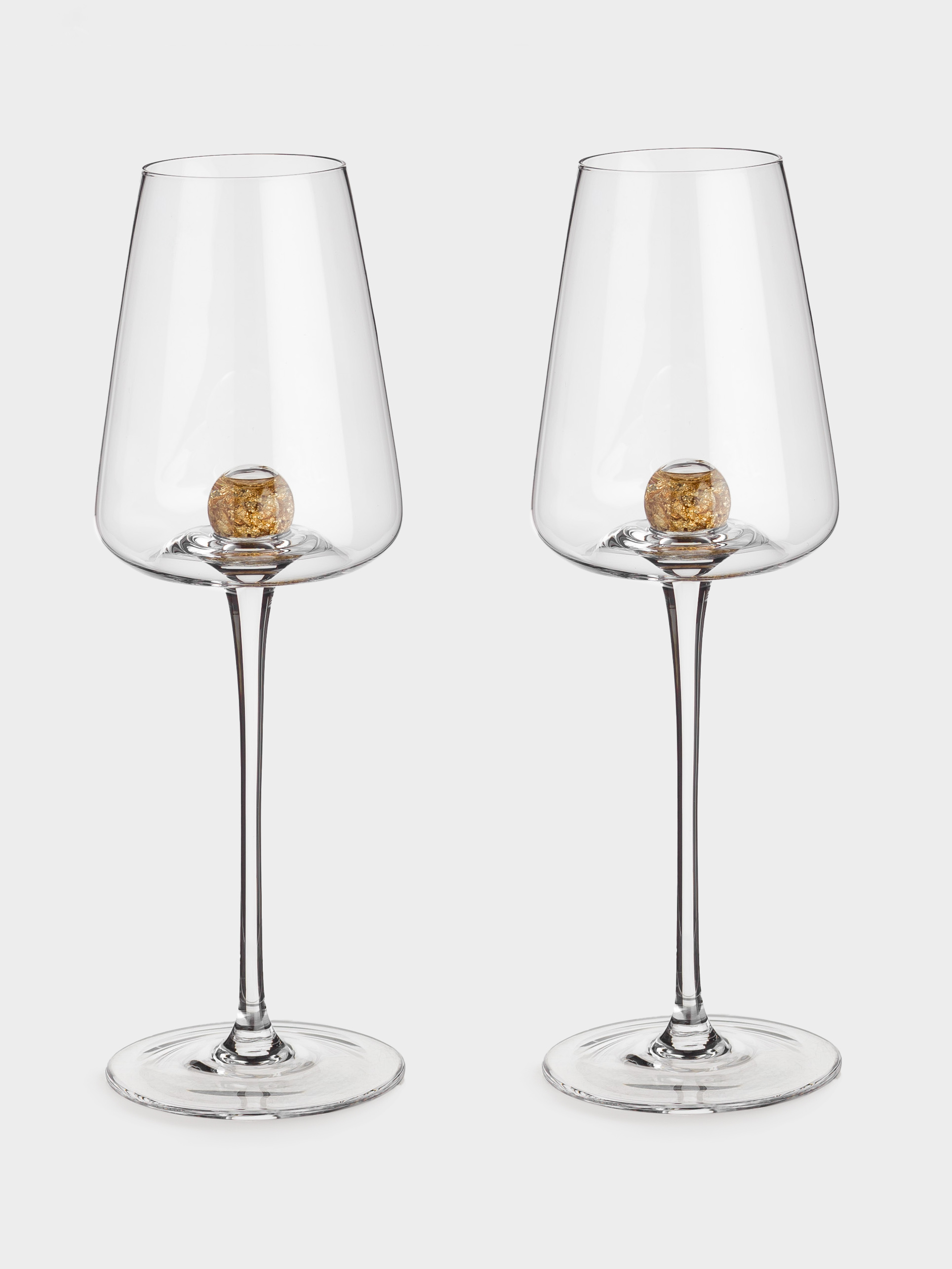 Drinking glass, 350 ml, 2 pcs, Crystal glass, Amber ball, Sorento, image-0