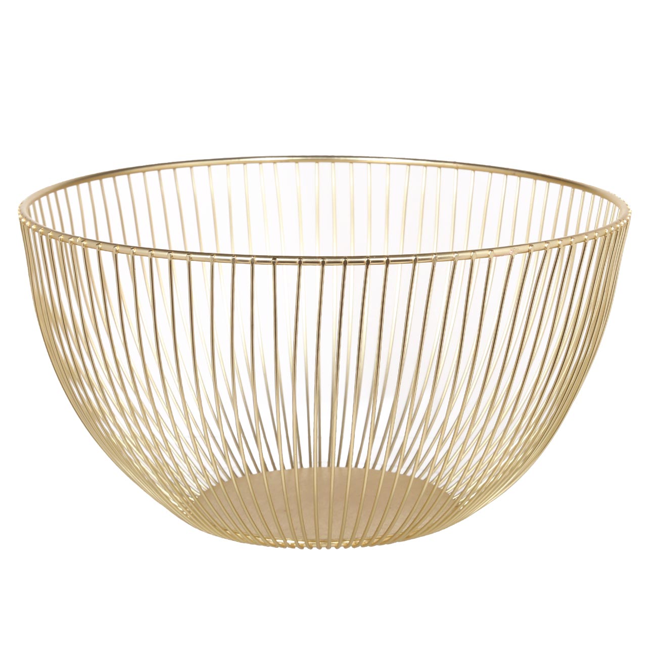 Fruit basket, 25 cm, metal, golden, Twist gold, image-0