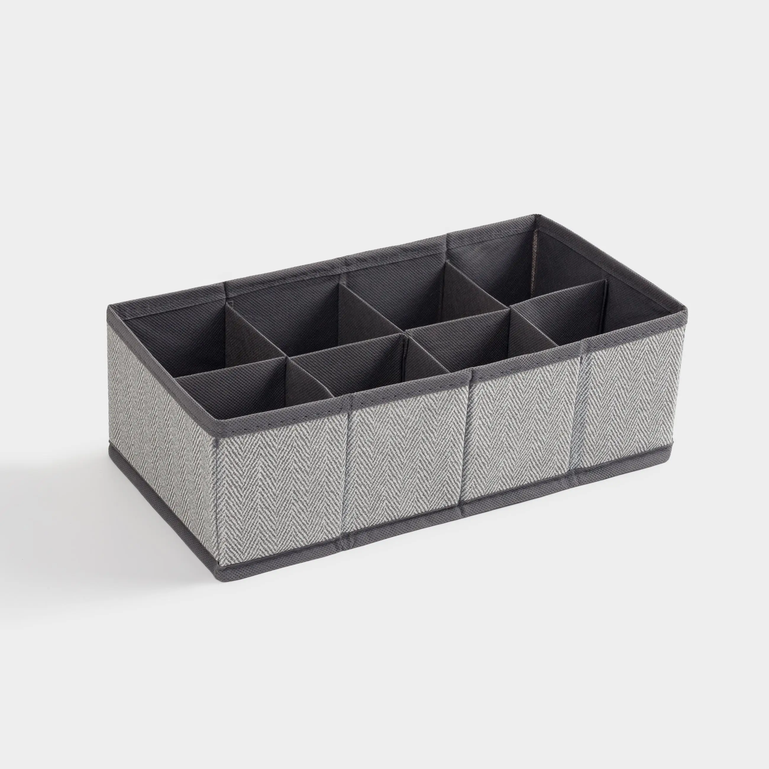 Organizer-divider for drawers, 32x16 cm, 8 units, textile, gray, Pedant new, image-0
