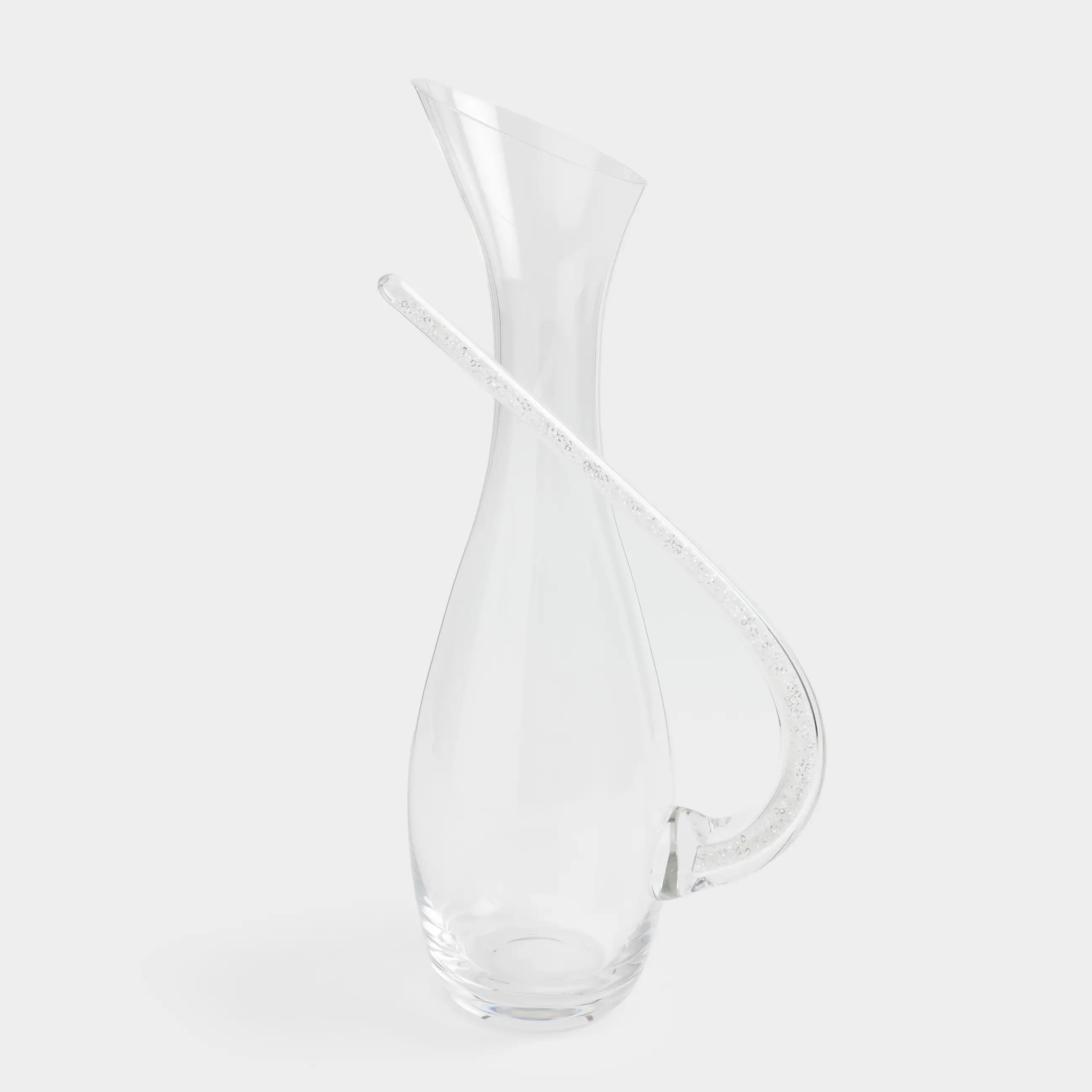Decanter, 1 L, with handle, glass / rhinestones, Charm L