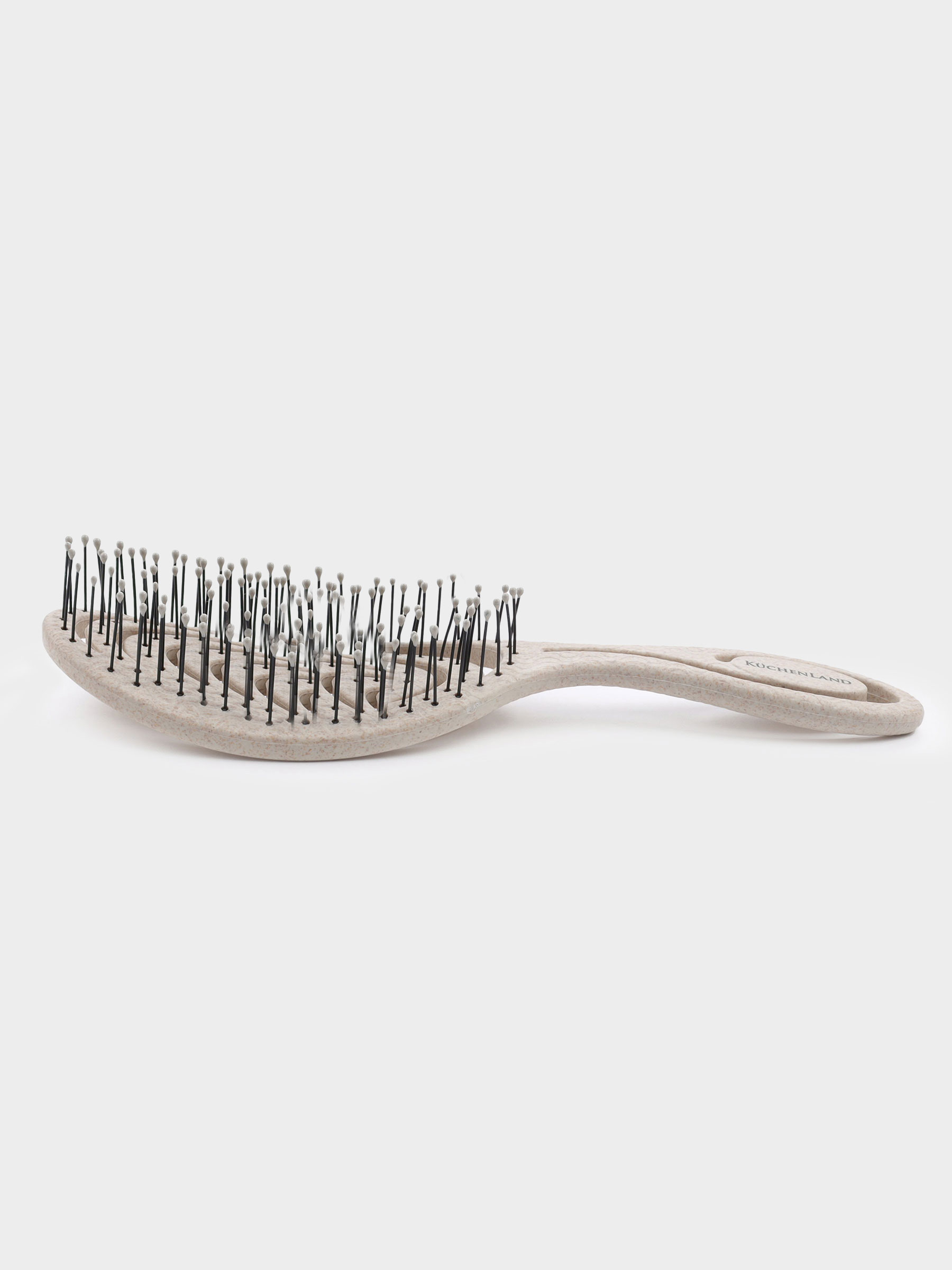 Hair massage comb, 22 cm, vegetable fiber / plastic, beige, Zipo, image-2