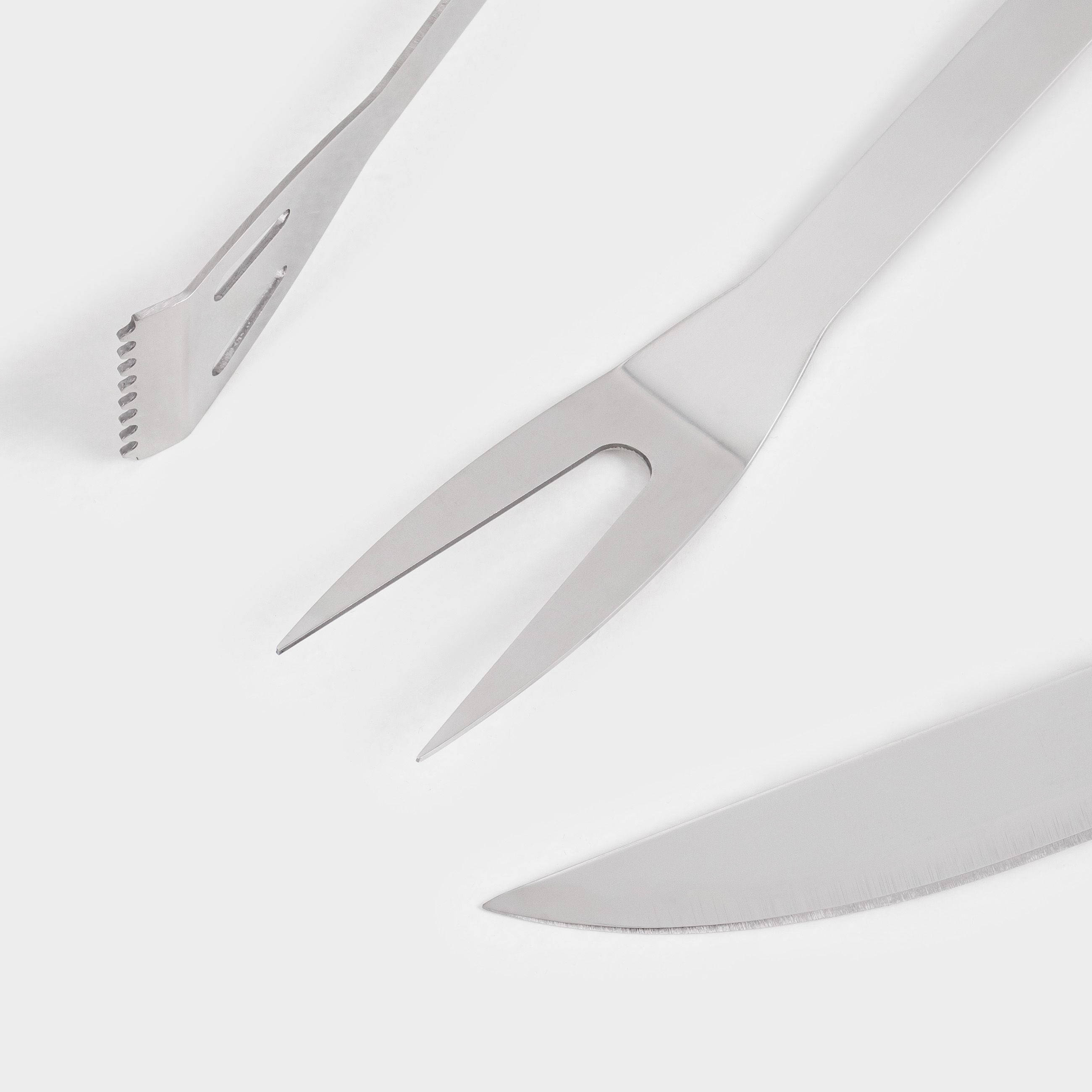 BBQ set, 3 items, in leather case, steel / plastic / eco-leather, BBQ, image-6