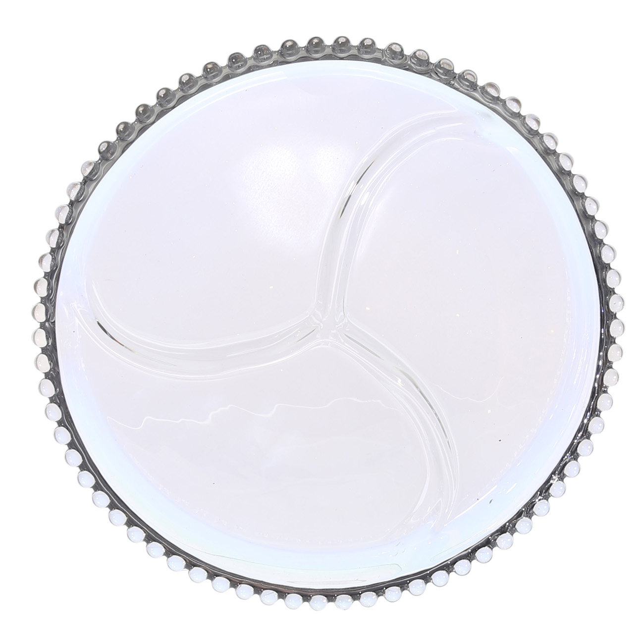 Menagerie, 23 cm, 3 otd, glass, round, mother-of-pearl, Moon, image-1