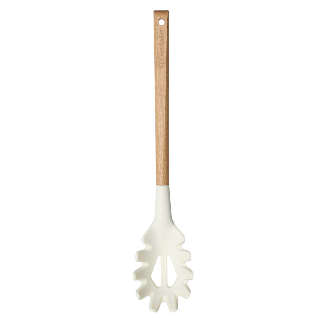 Spaghetti spoon, 32 cm, silicone / wood, beige, Provence