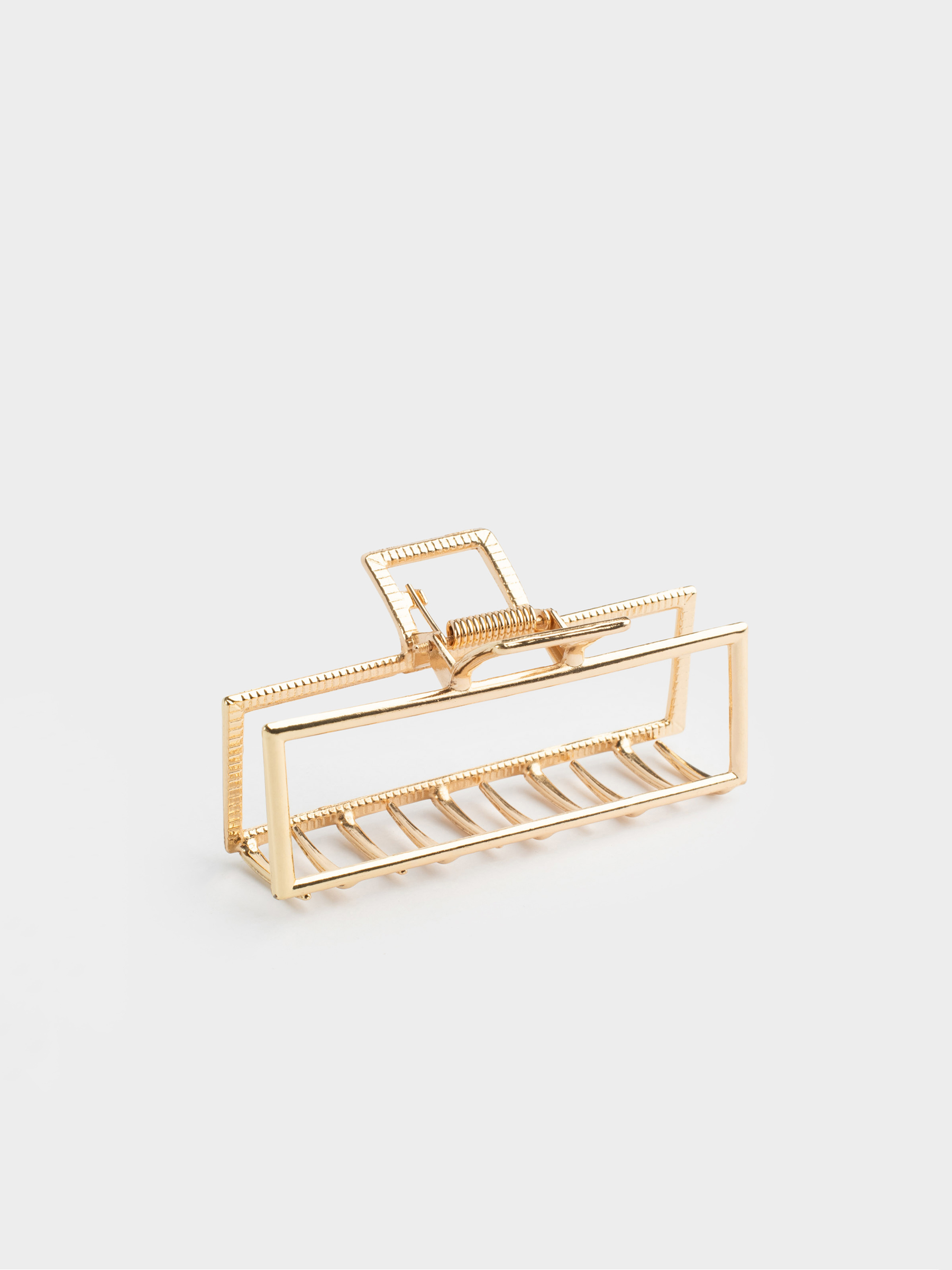 Hair clip, 9 cm, metal, golden, Crab, Fantastic gold, image-0