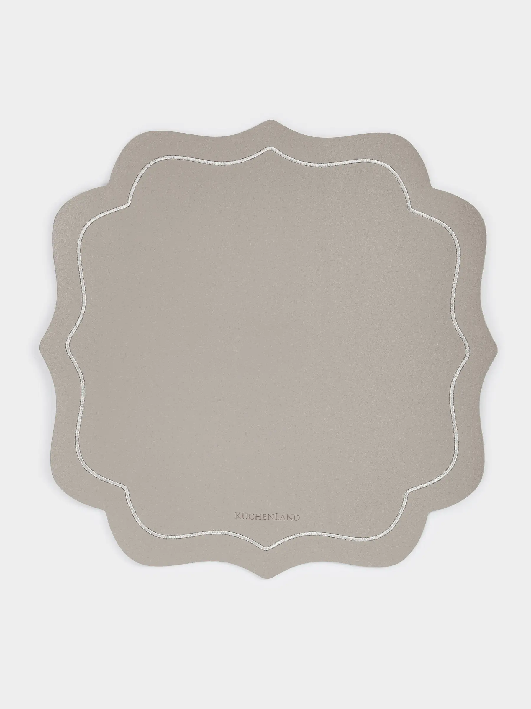 Placemat, 38x38 cm, PVC / polyester, curly, beige, Vintage, Rock vintage