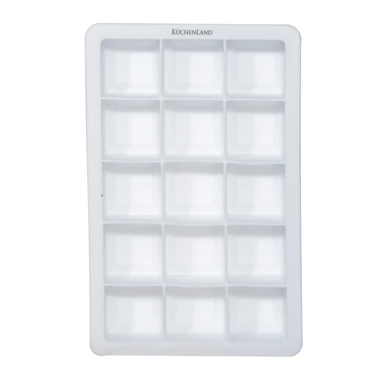 Ice mold, 18x12 cm, 15 otd, silicone, white, Soft kitchen