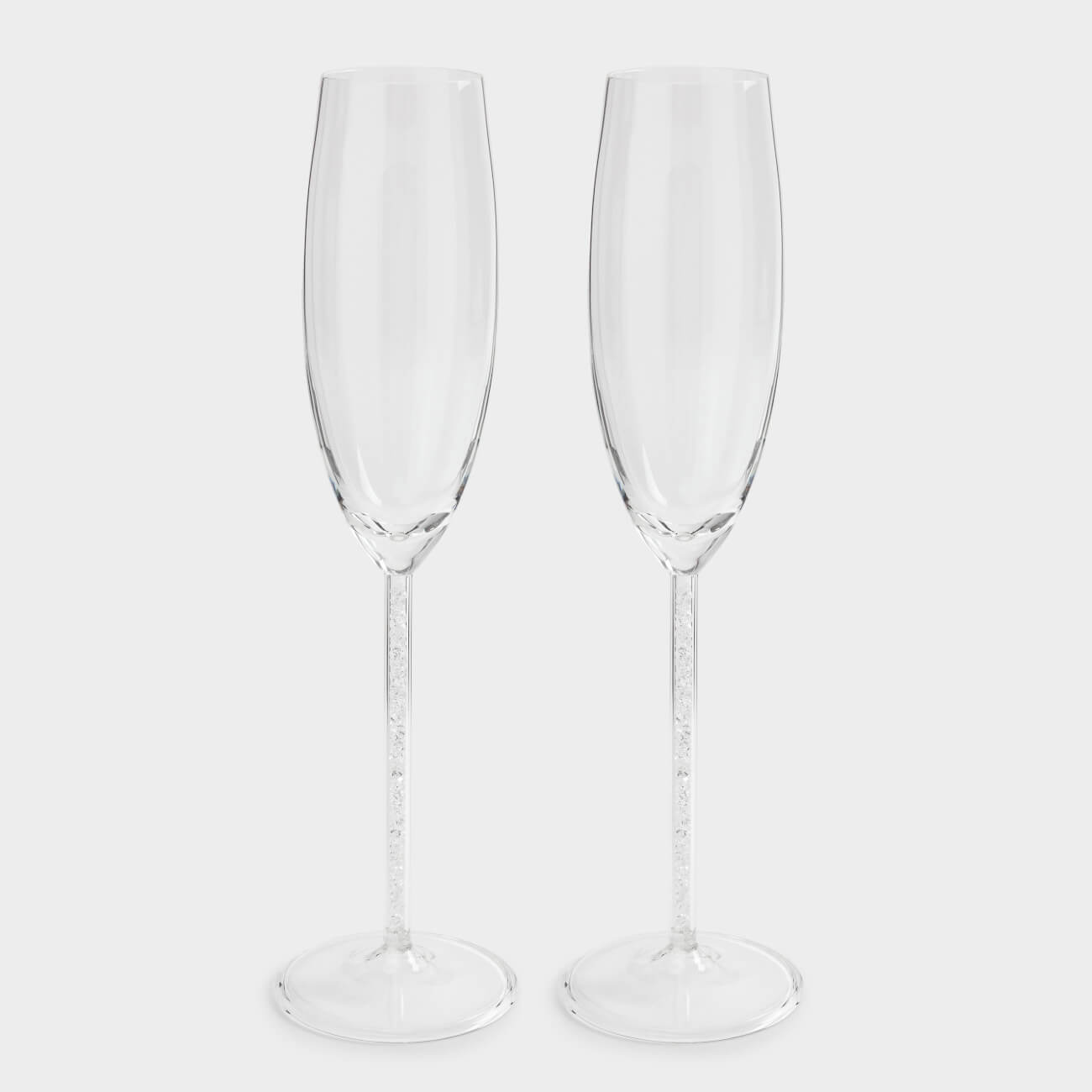 Champagne glass, 180 ml, 2 pcs, glass / rhinestones, Crystal
