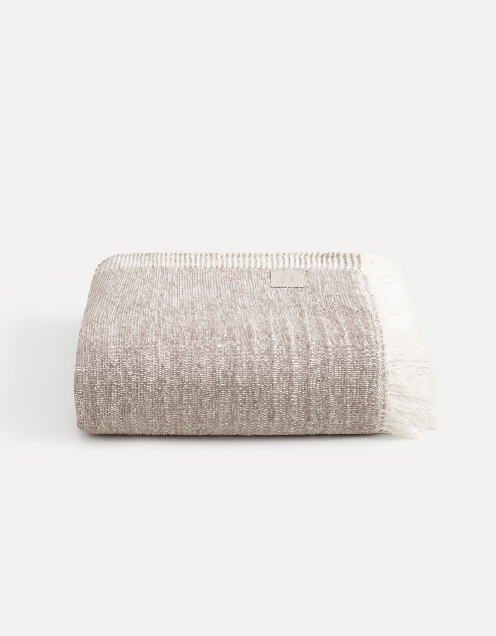 Plaid, 130x170 cm, fringed, Chenille, grey, Chenill, image-0