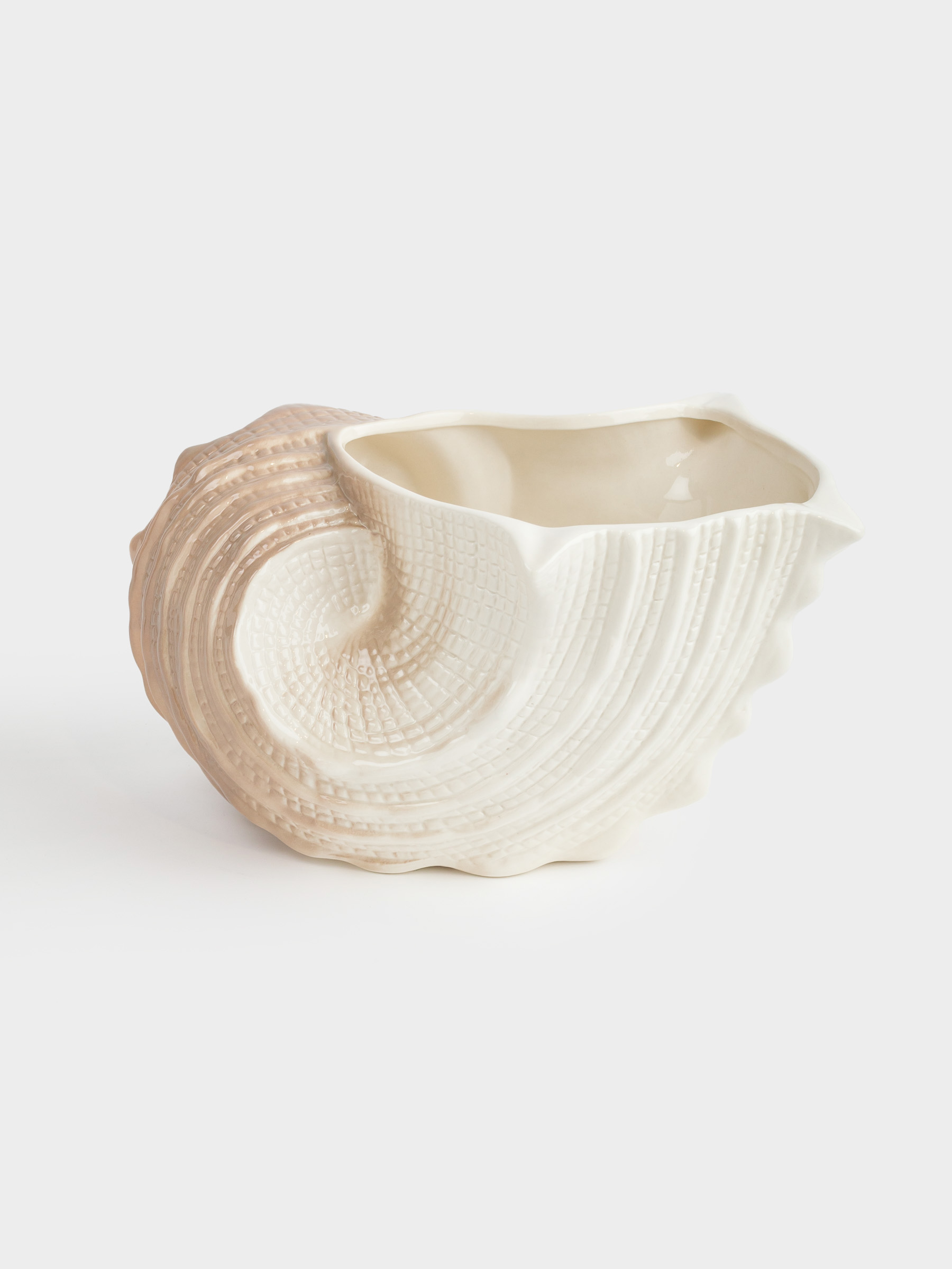 Planter, 23x12 cm, porcelain P, milky brown, Seashell, Seaside, image-3