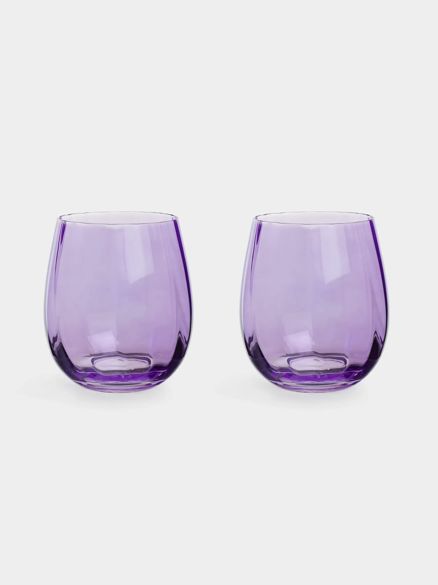 Glass, 10 cm, 450 ml, 2 pcs, glass, purple, Filo R color, image-0