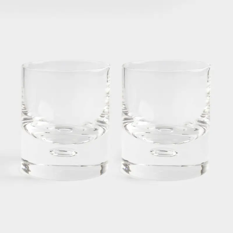 Drinking glass, 9 cm, 240 ml, 2 pcs, glass, Bubble, Dew, image-0