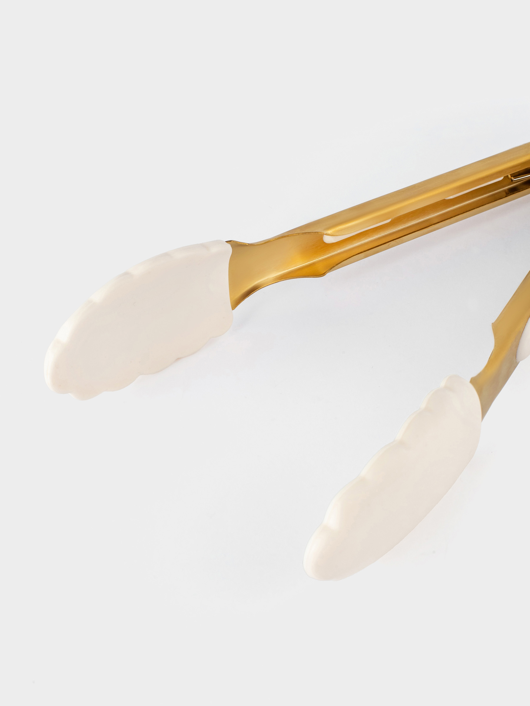 Kitchen tongs, 27 cm, steel / silicone, golden milky, Bello gold, image-6