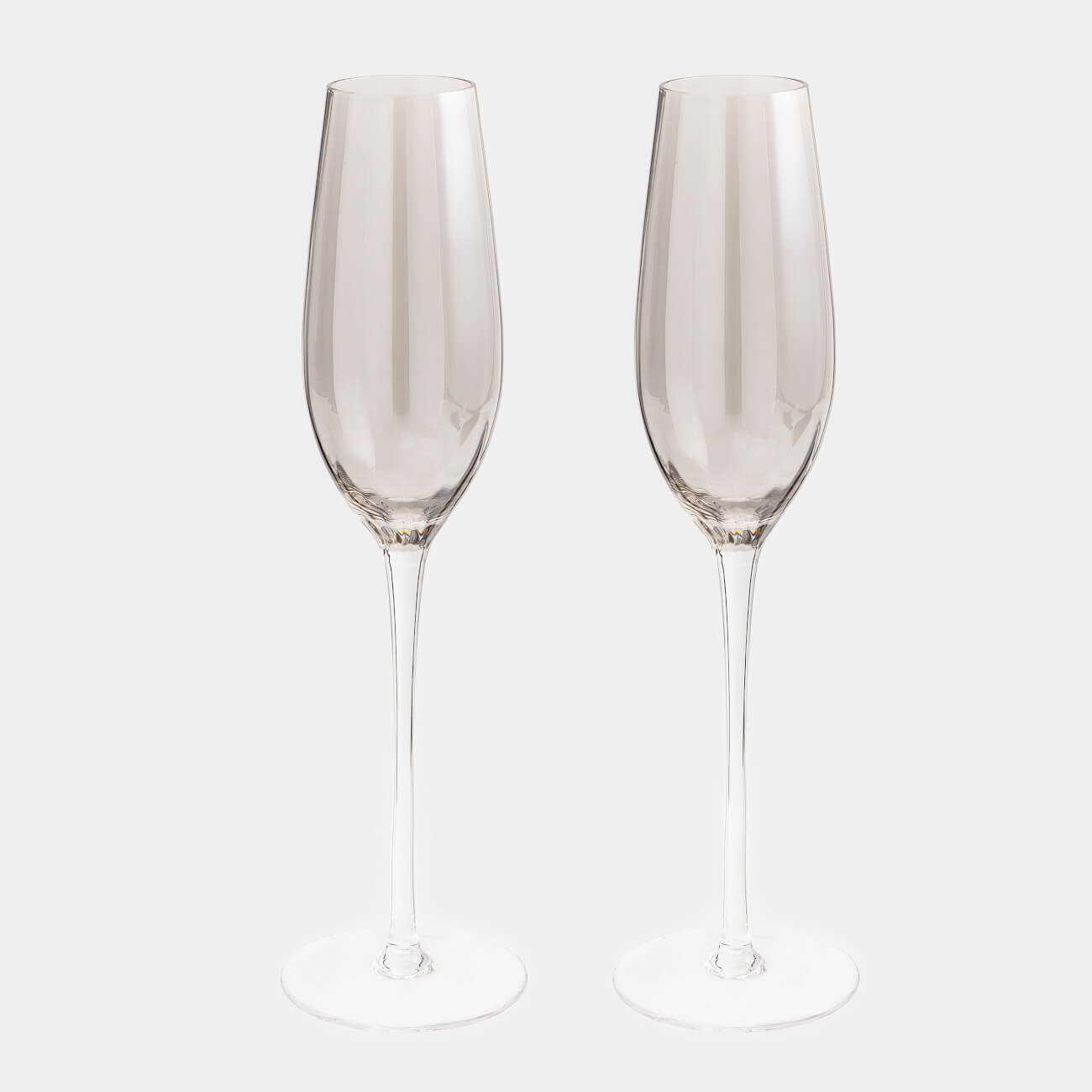 Champagne glass, 210 ml, 2 pcs, glass, grey, Filo R color, image-0