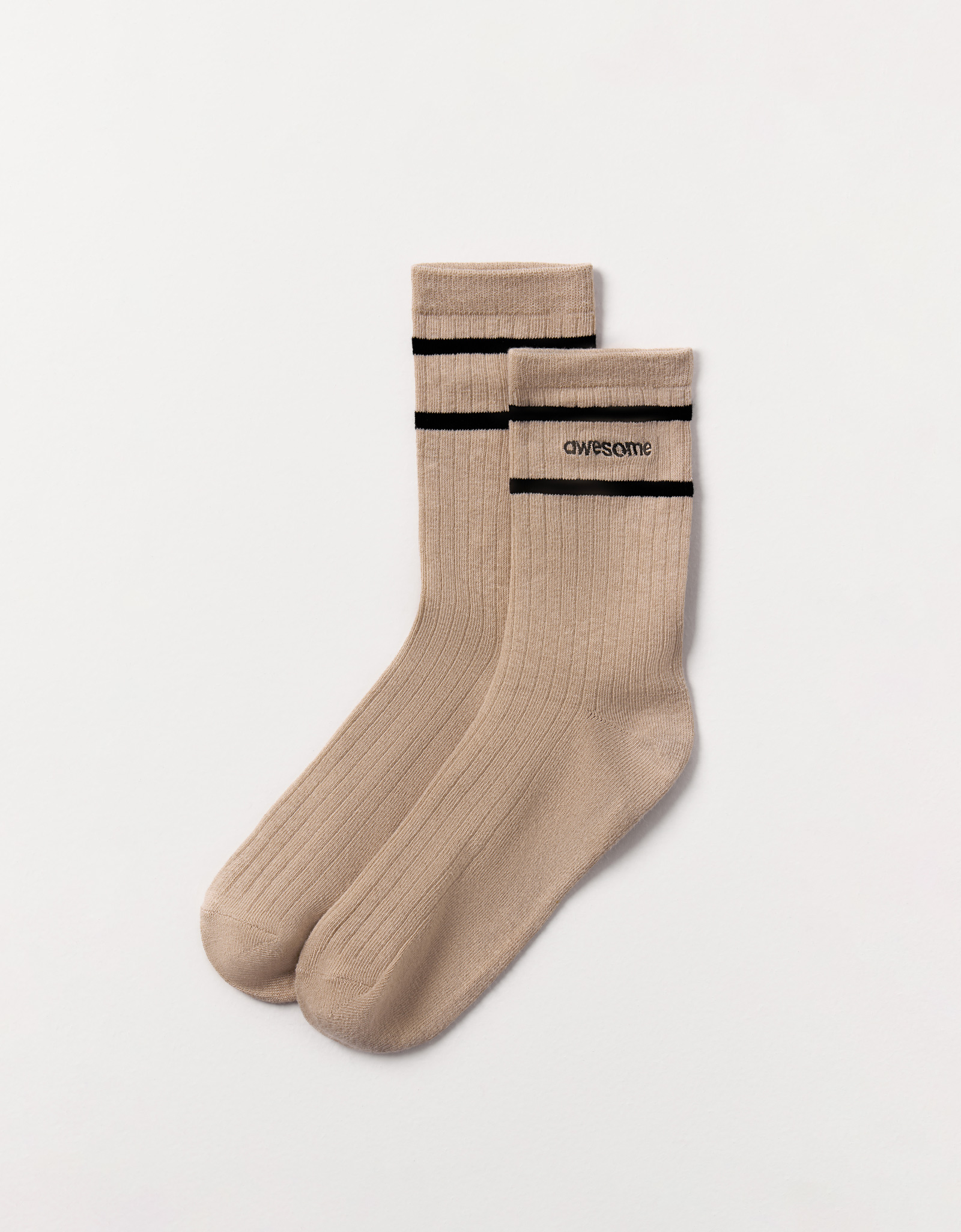 Women's socks, size 36-38, cotton / polyester, black, Twice, Rib font