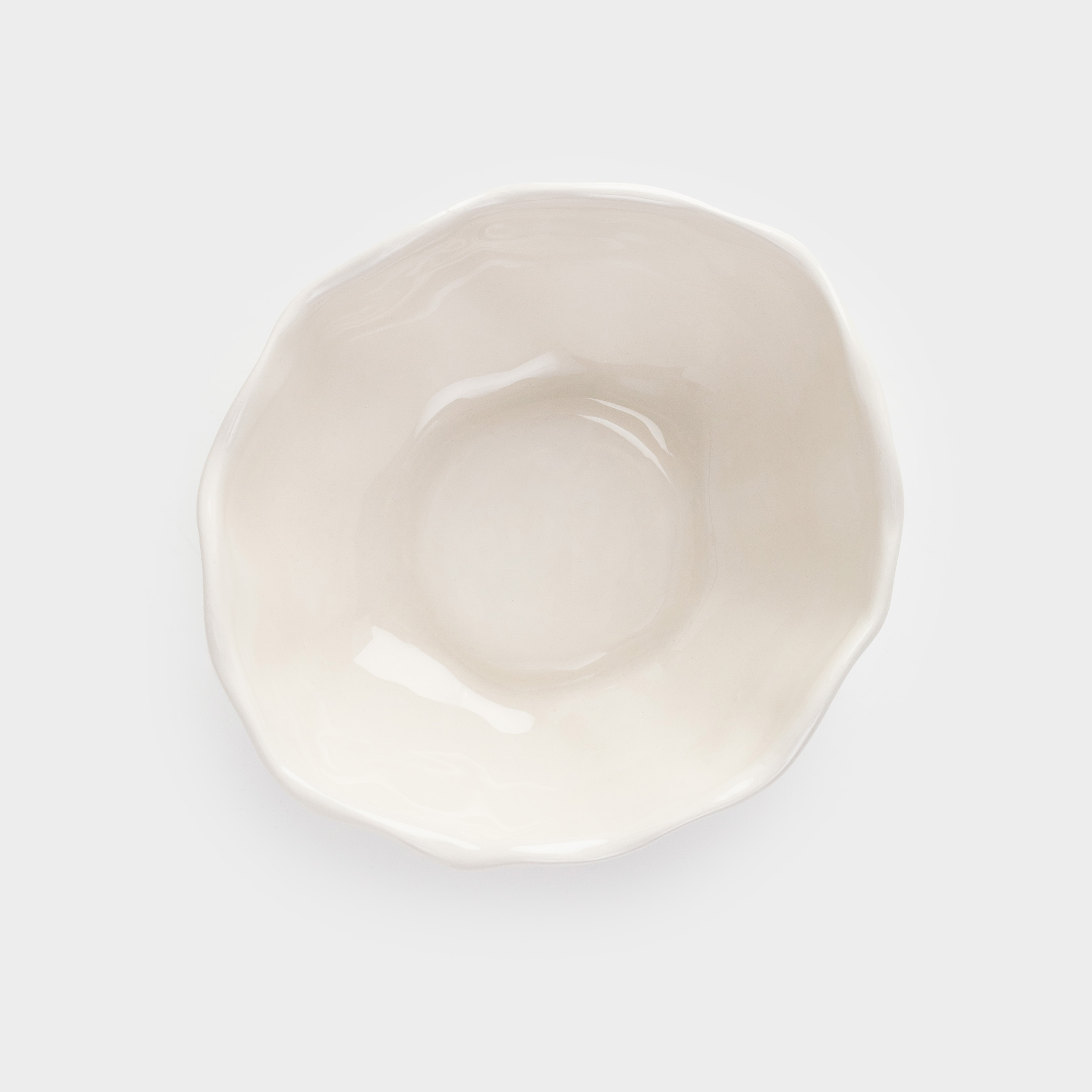 Bowl, 13x5 cm, ceramic, milky, Flowers, El flora