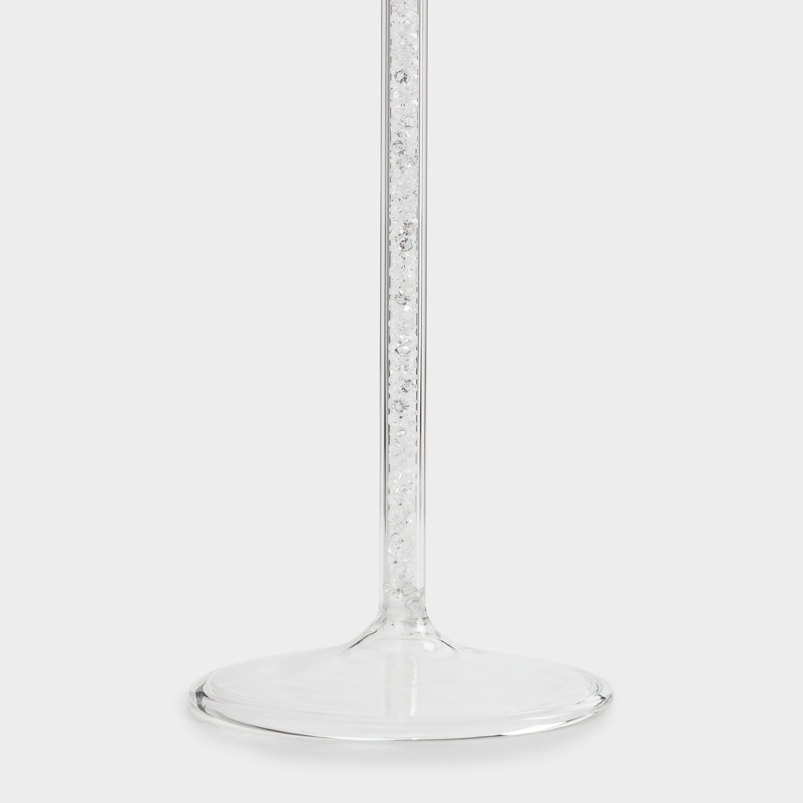 Champagne glass, 180 ml, 2 pcs, glass / rhinestones, Crystal