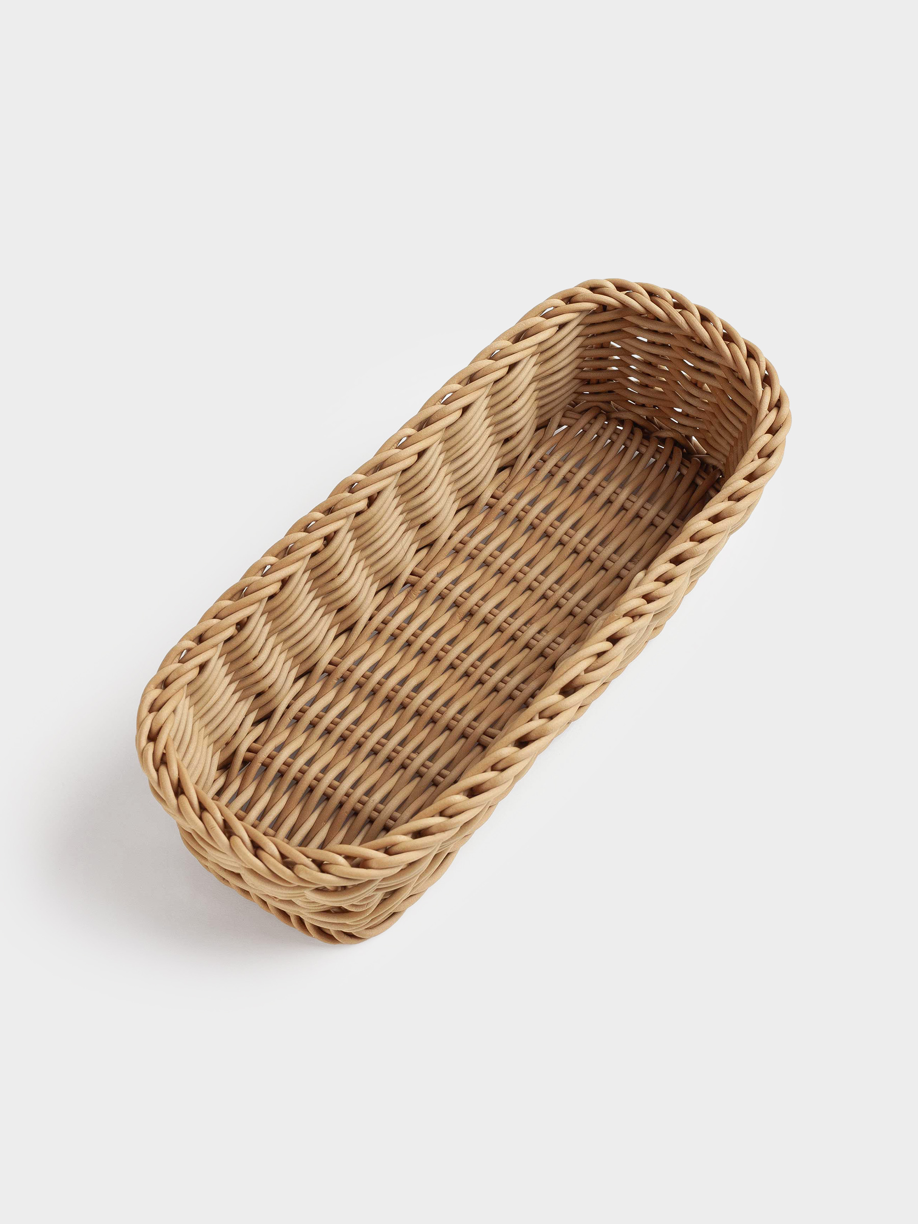 Cutlery basket, 25x10 cm, rattan, rectangular, brown, Twig, image-3