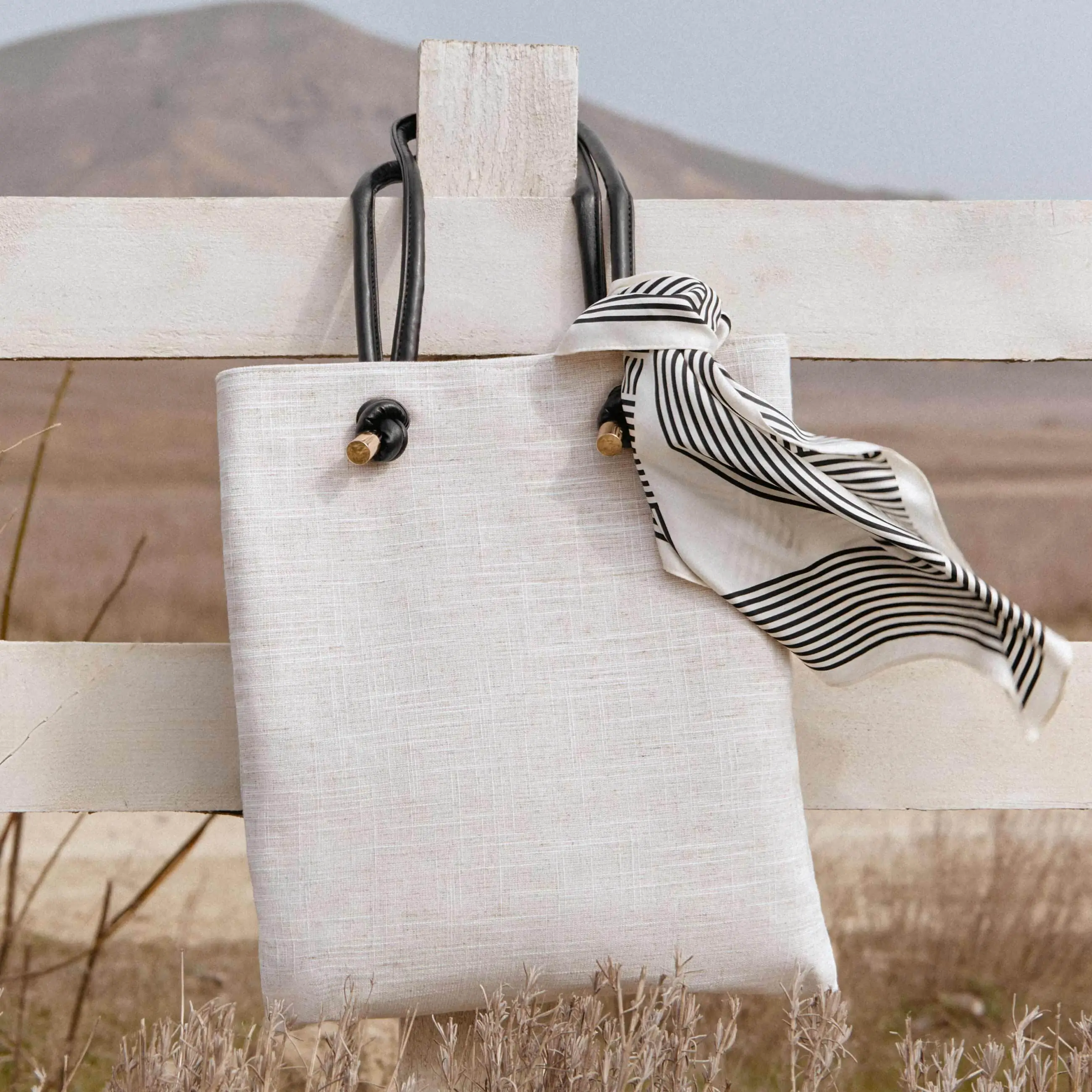 Shopper, 35x38 cm, magnetic lock, canvas, beige, Solo