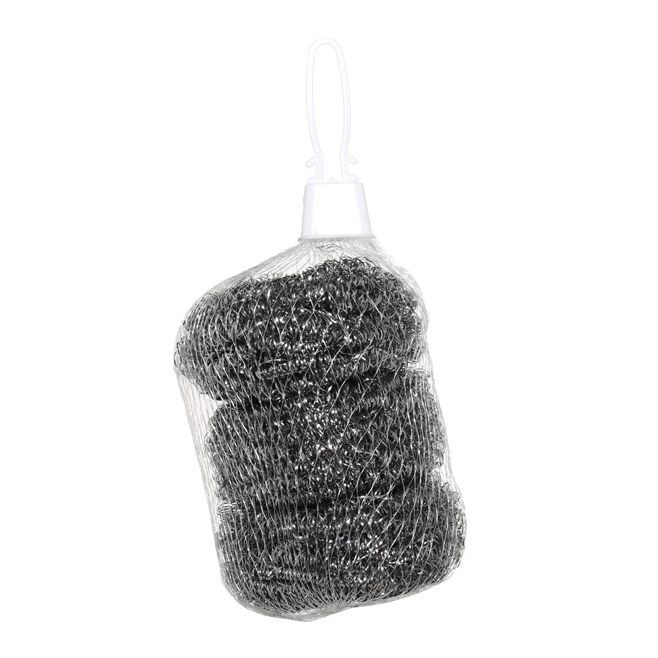 Cleaning sponge, 7 cm, 3 pcs, metal, silver, Clean