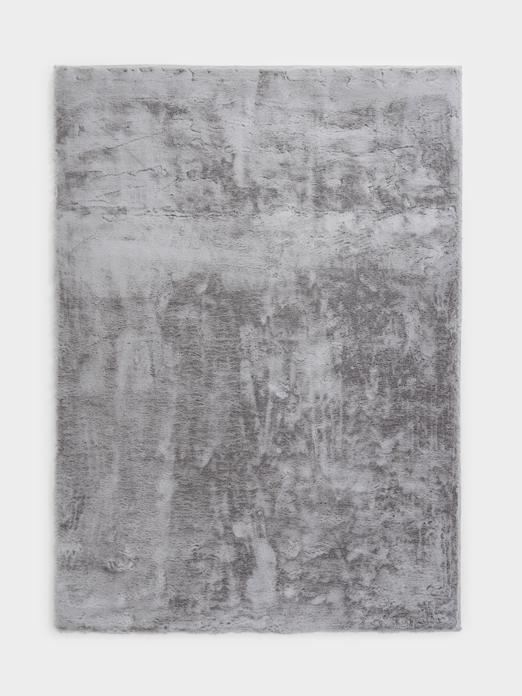 Rug, 150x210 cm, faux fur, light grey, Monotone, image-0
